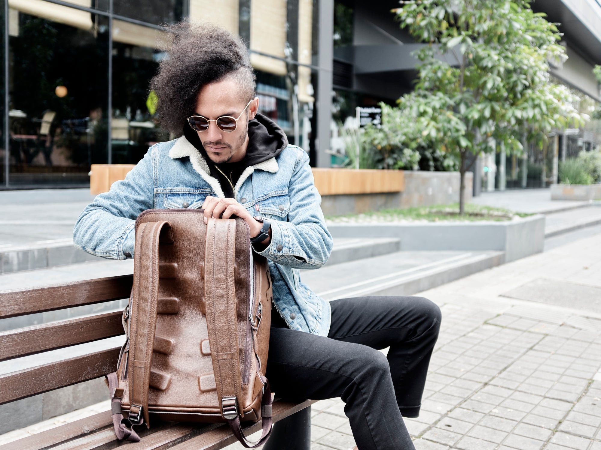mens backpacks brown by capra leather