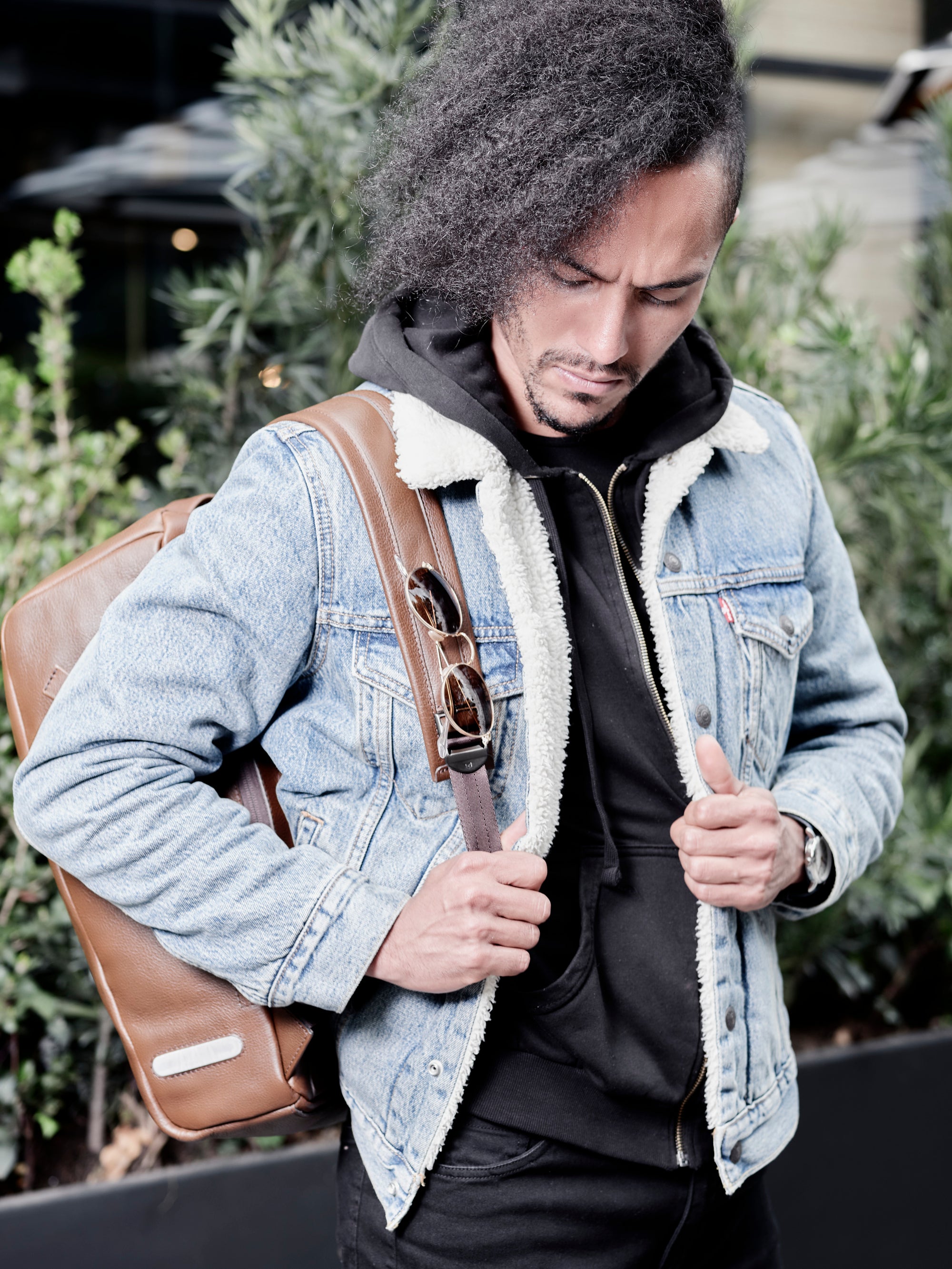 leather backpack brown by capra