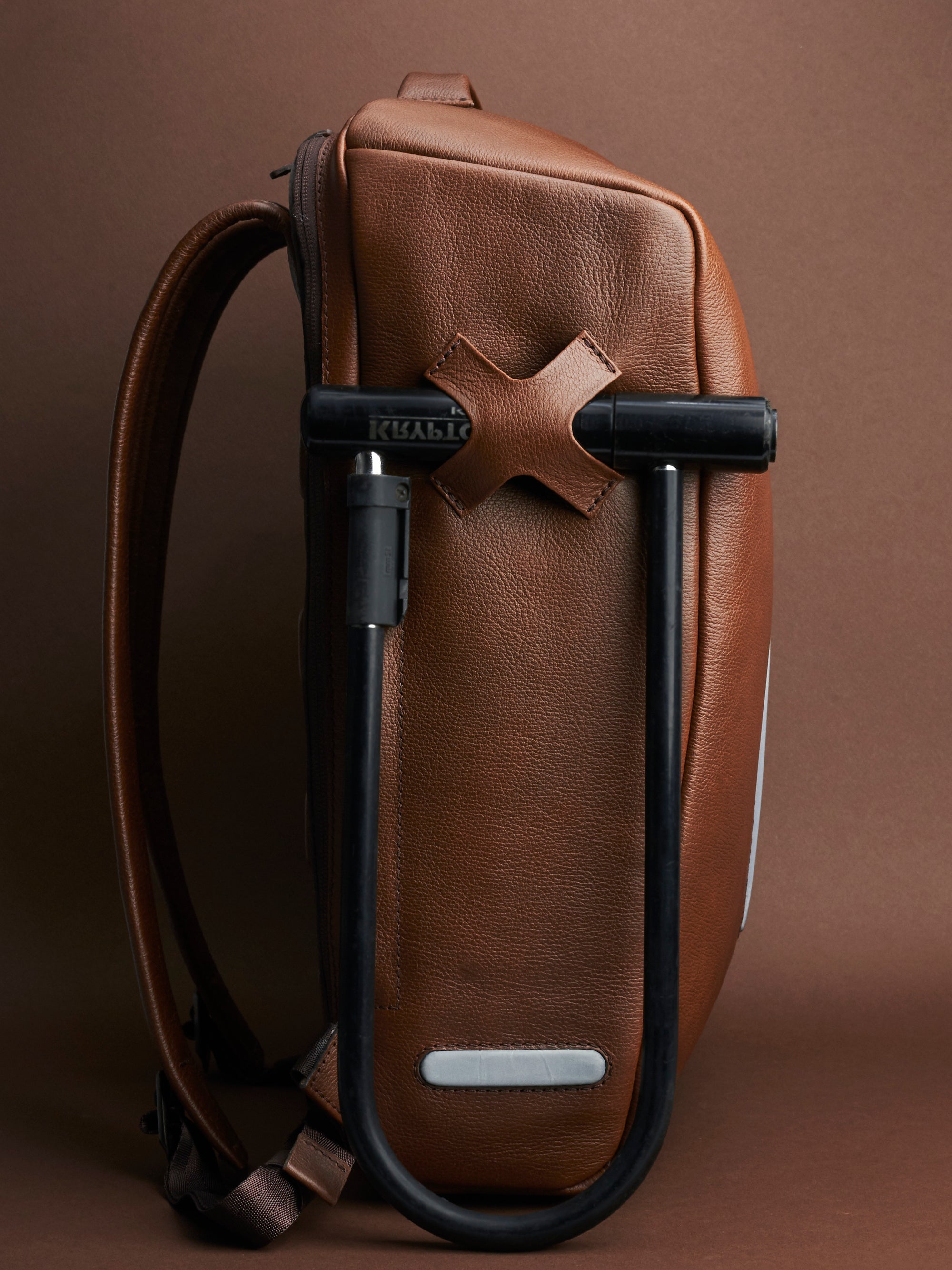 biking backpack brown by capra leather