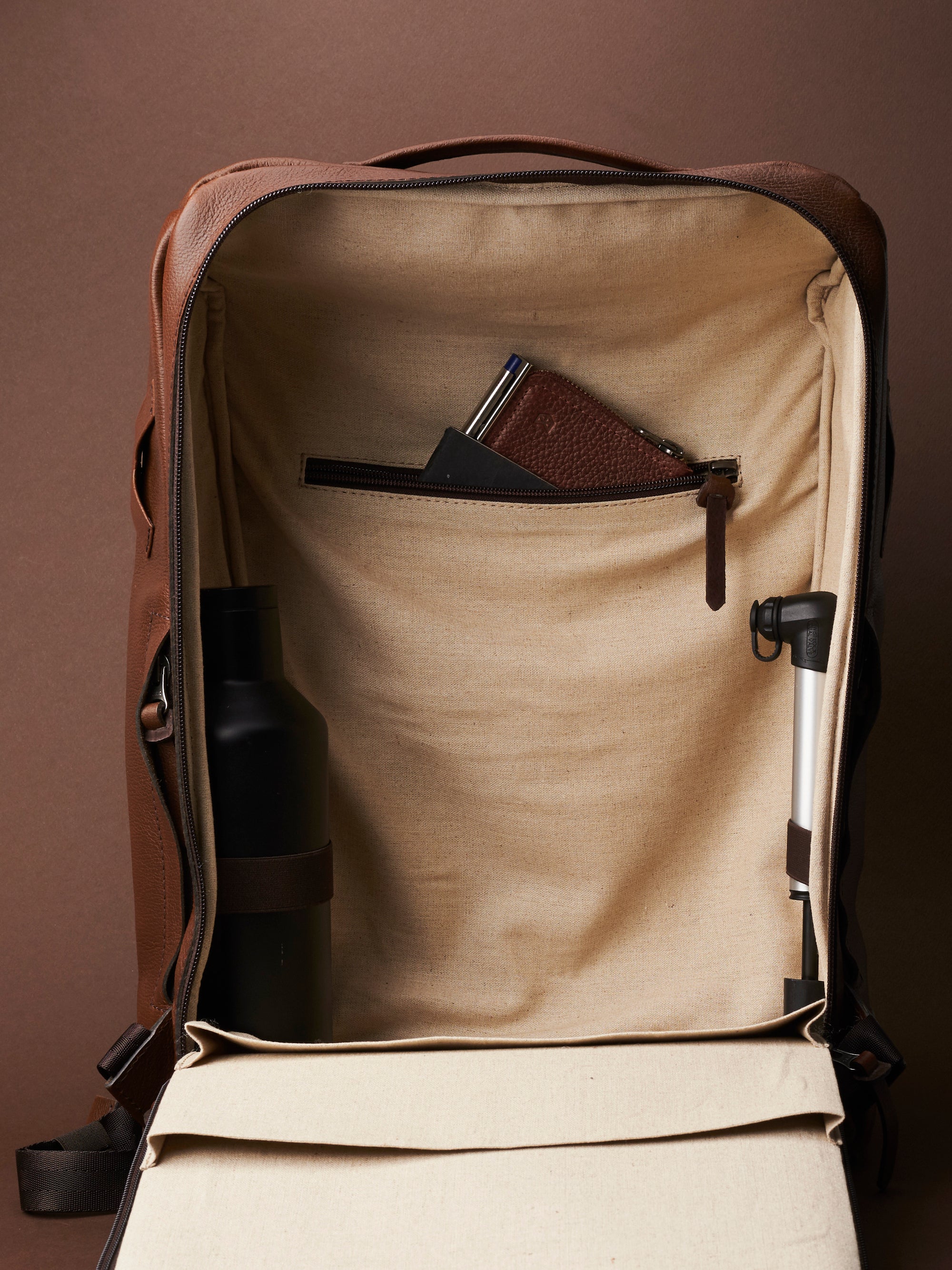 travel backpacks brown by capra leather
