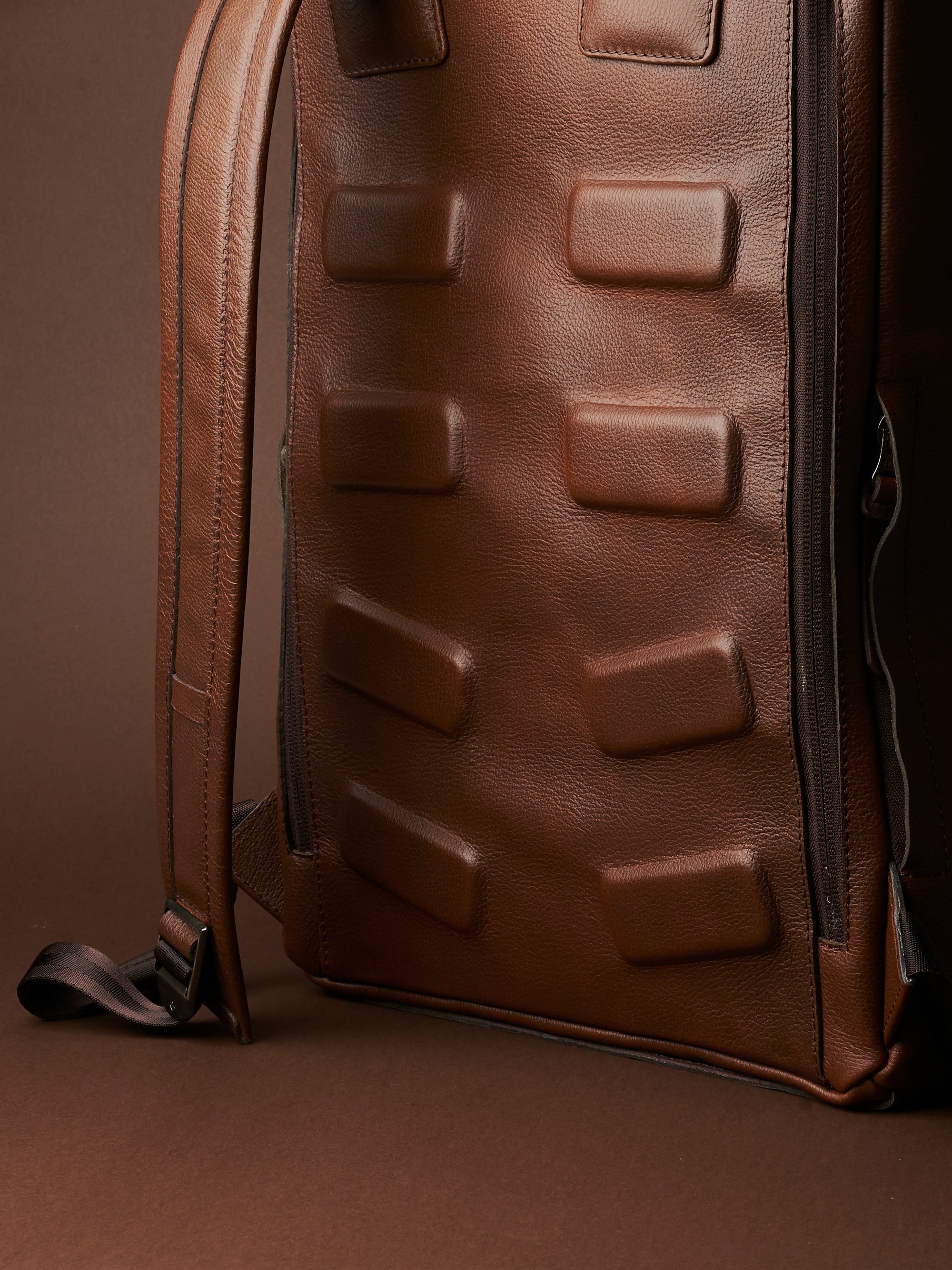 cycling backpacks brown by capra leather