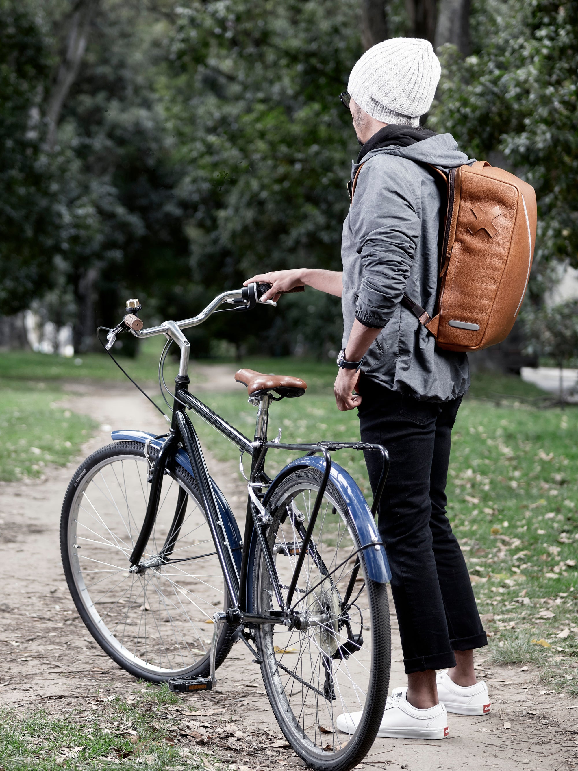 backpacks for biking to work tan by capra leather