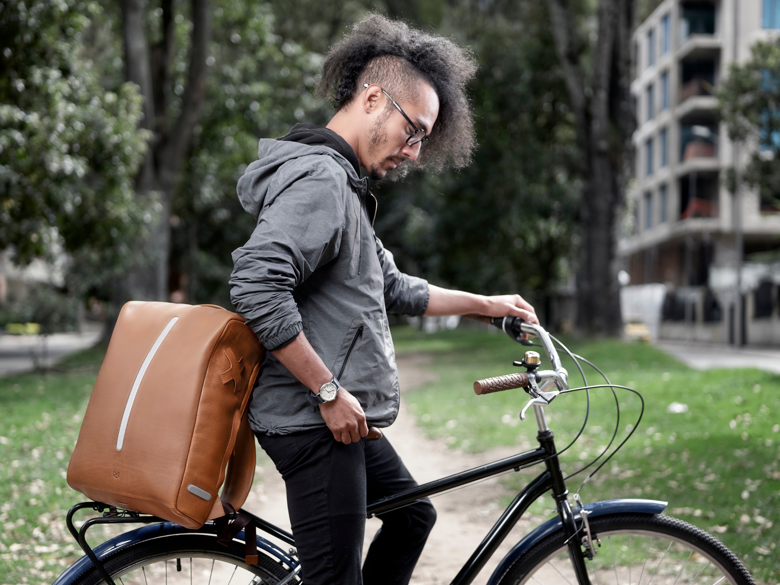 Oxye Bike Backpack · Tan by Capra Leather