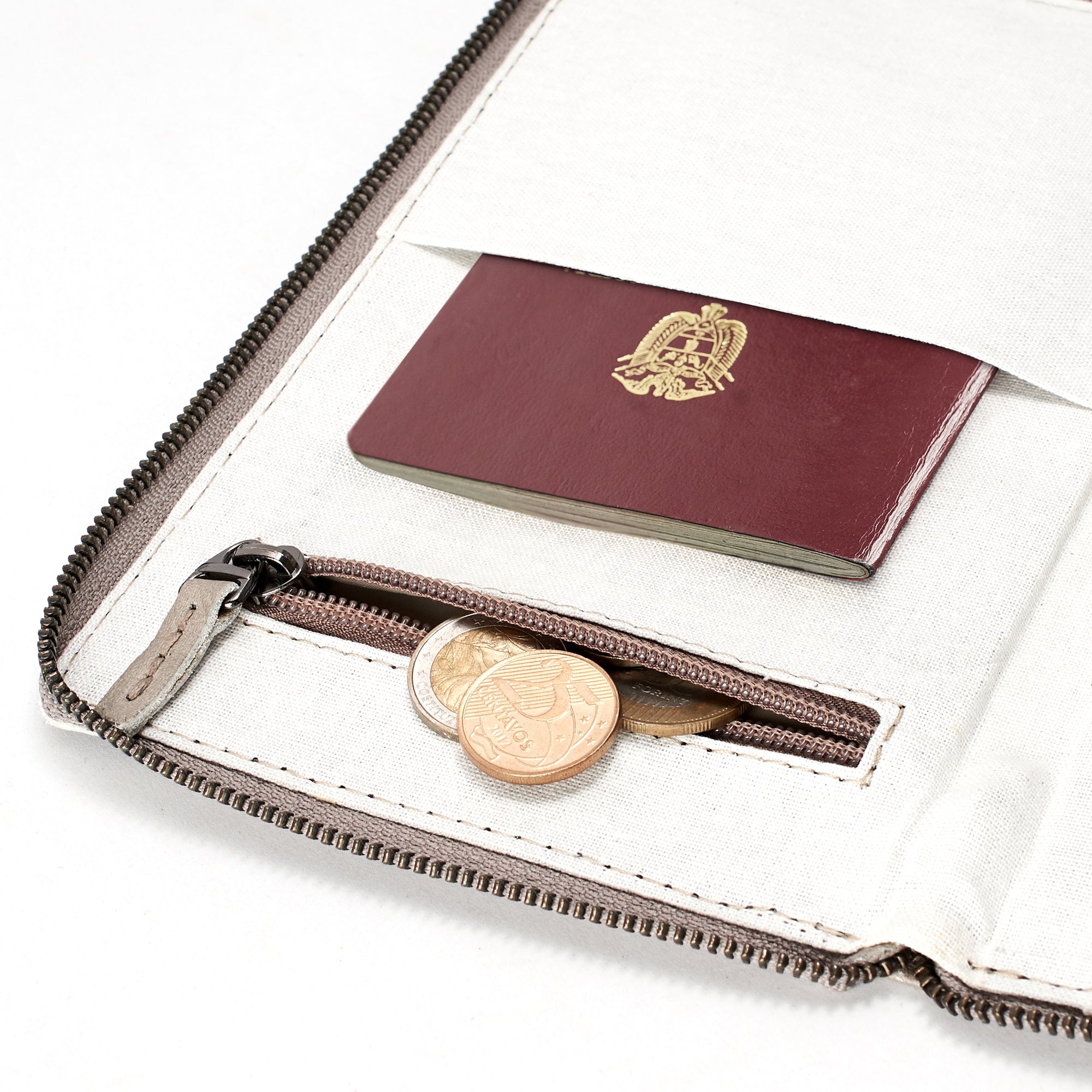 Coins pocket. Grey leather passport holder. Perfect for travelers. Gift for men. Personalized engraving. Handmade Leather wallet perfect money and card holder for trips