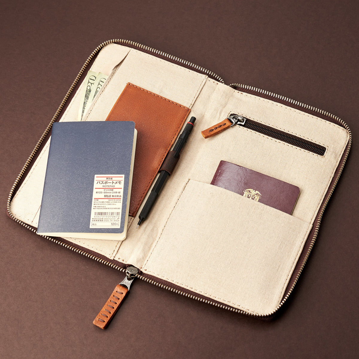 Travel accessories. Tan leather passport holder. Airport travel leather organizer accessories. Leather good craft by Capra Leather.