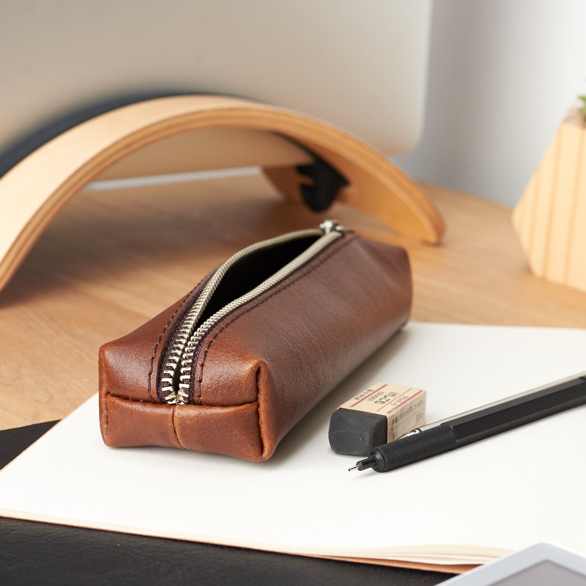 Style. Handmade Leather Pencil Case by Capra Leather