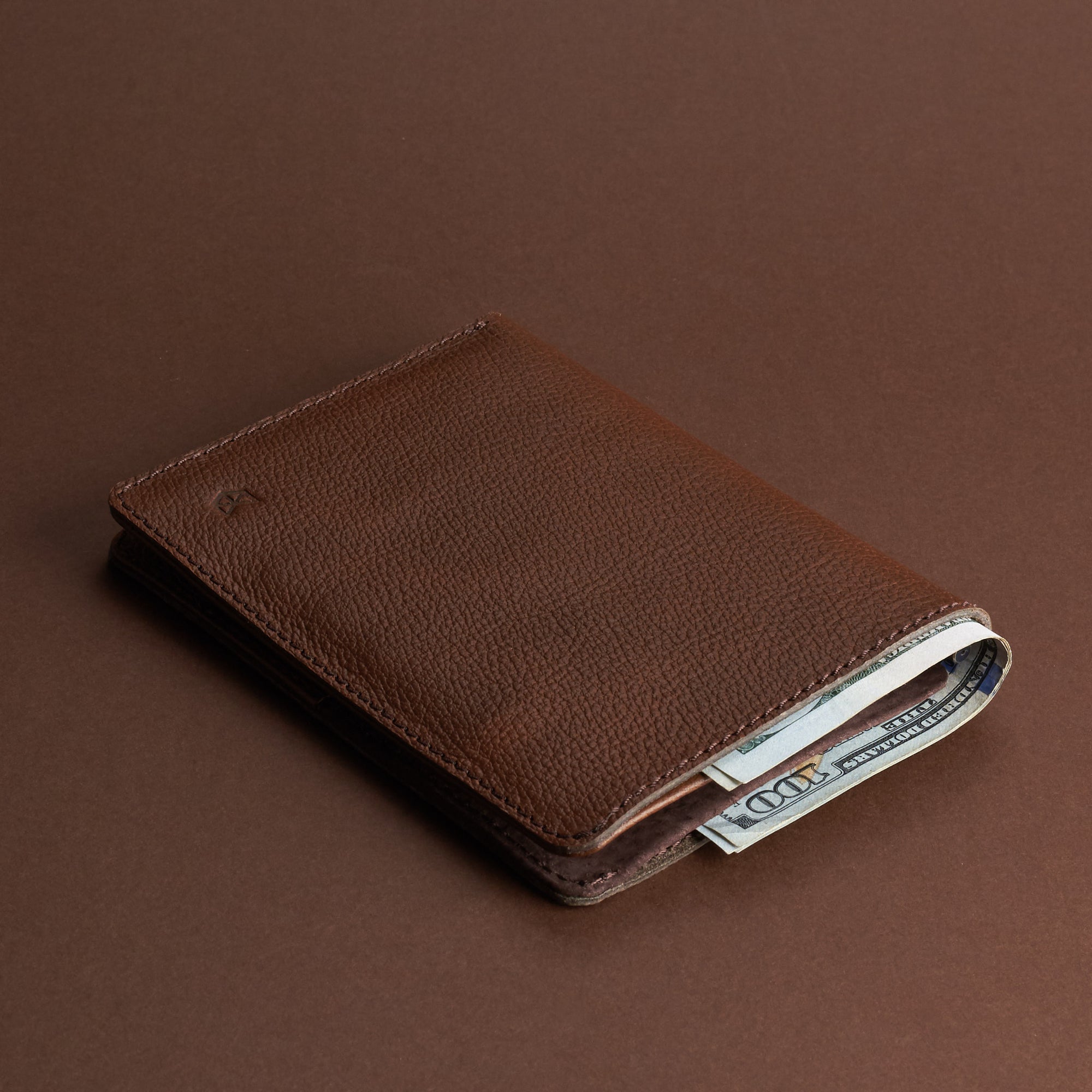 Passport and money. Pocket Passport Holder Travel Wallet Brown by Capra Leather