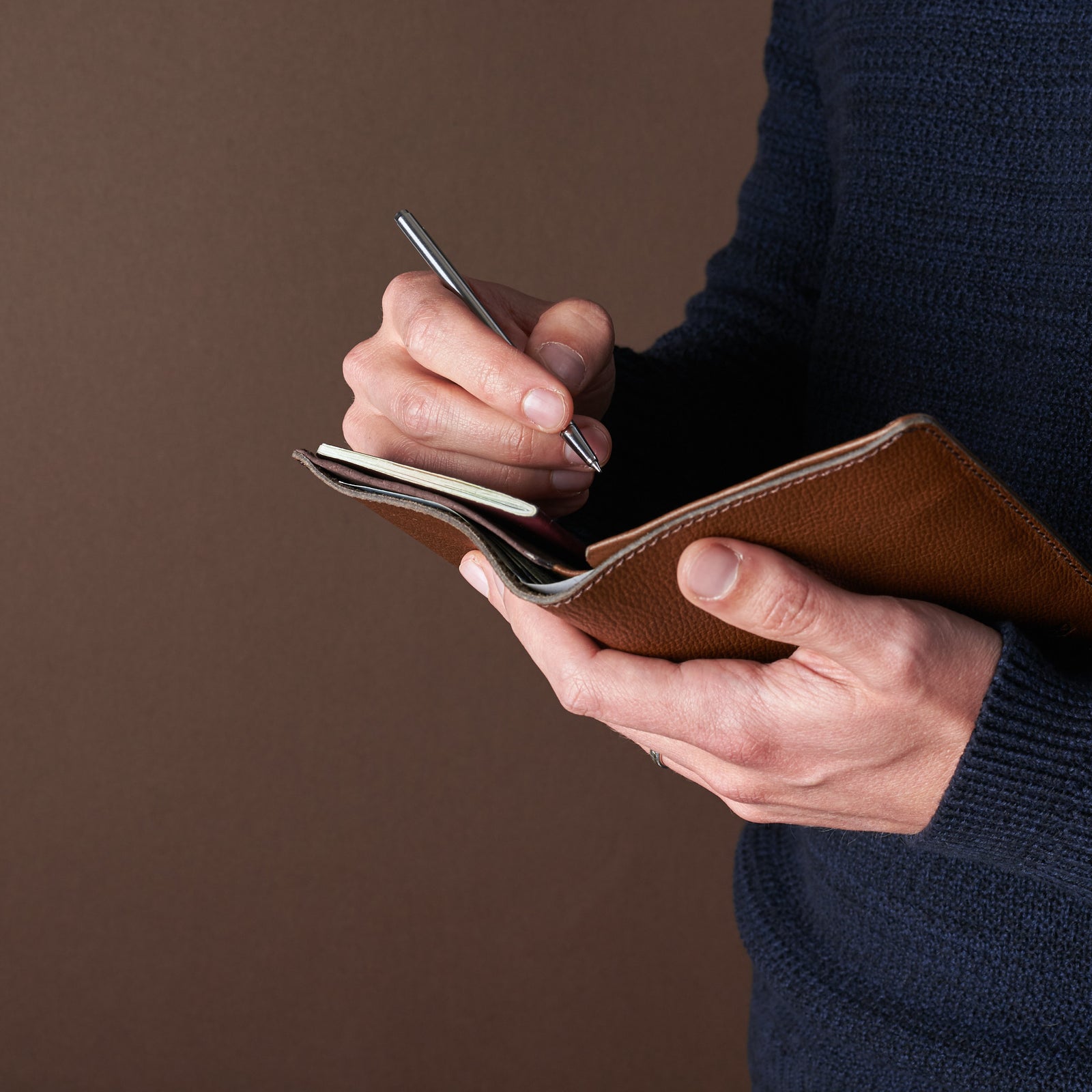 Document organizer. Pocket Passport Holder Travel Wallet Brown by Capra Leather