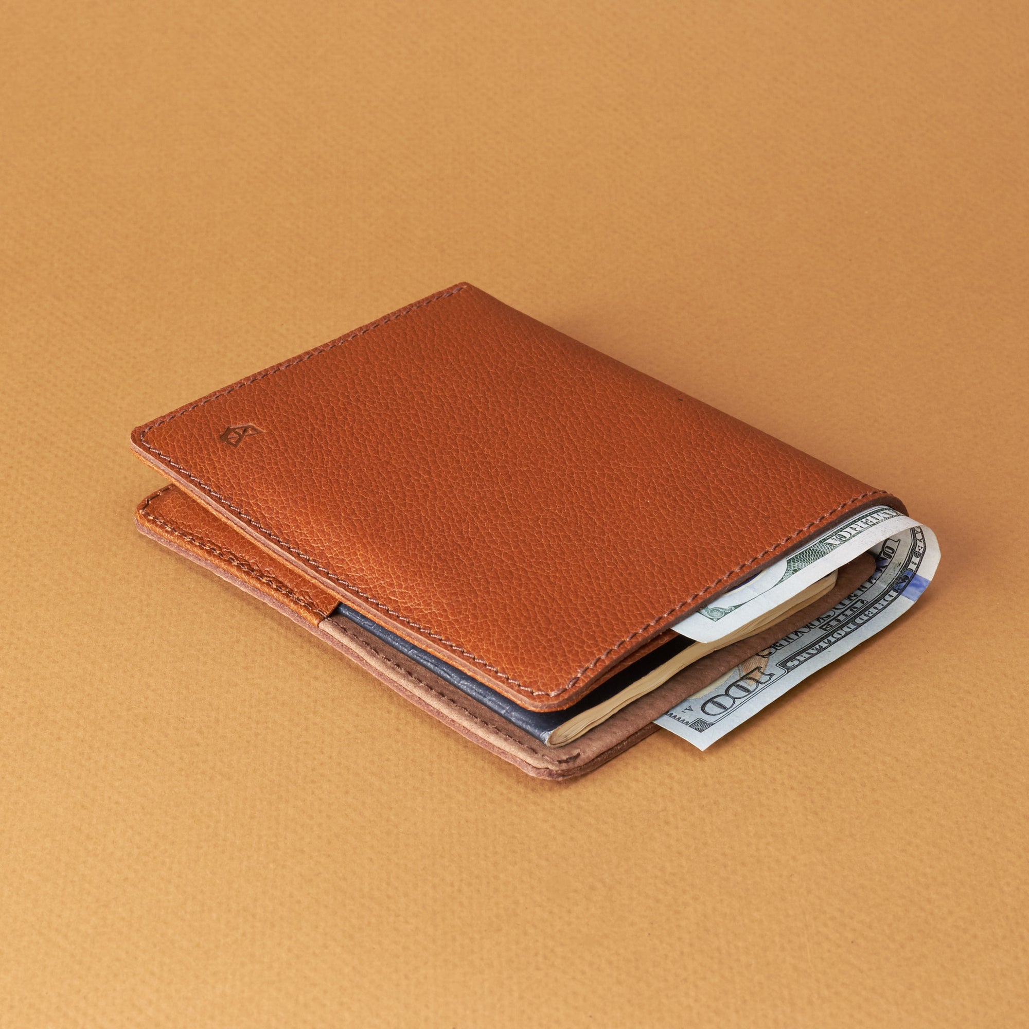 Travel wallet. Pocket Passport Holder Travel Wallet Tan by Capra Leather