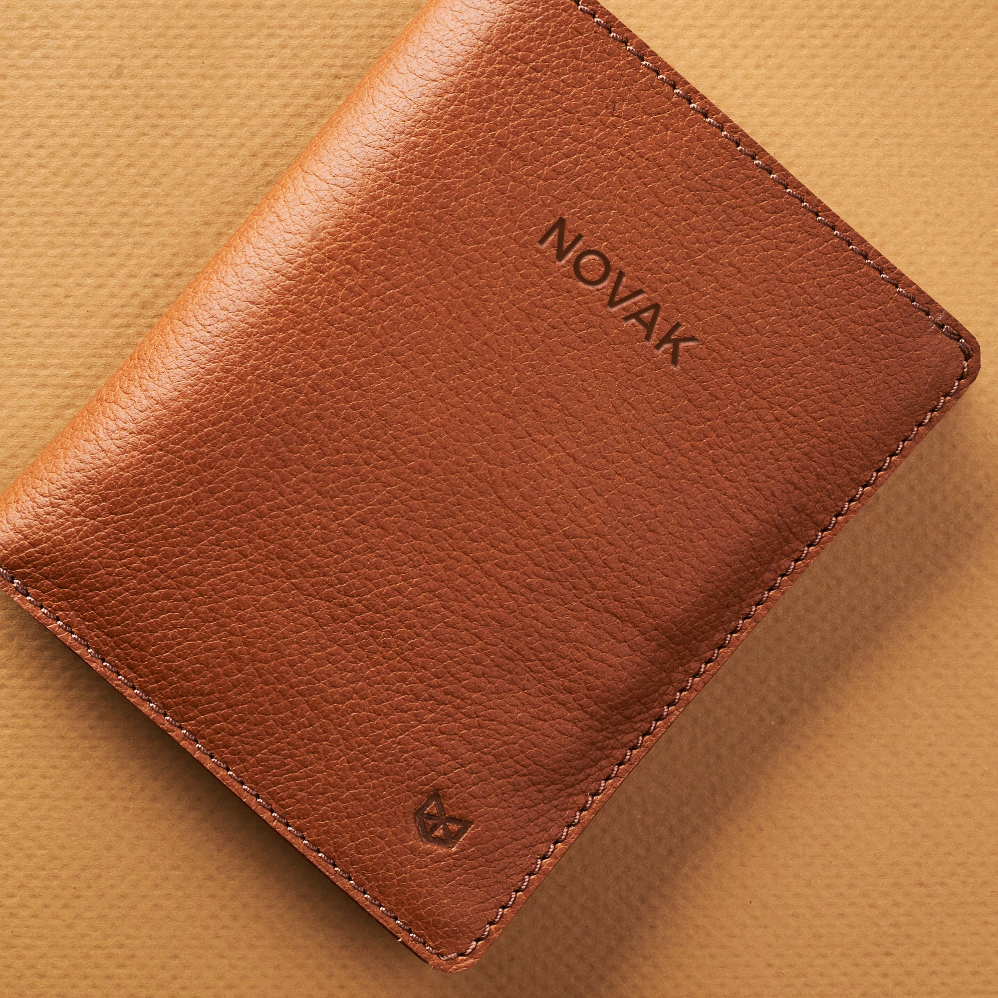Custom engraving. Pocket Passport Holder Travel Wallet Tan by Capra Leather