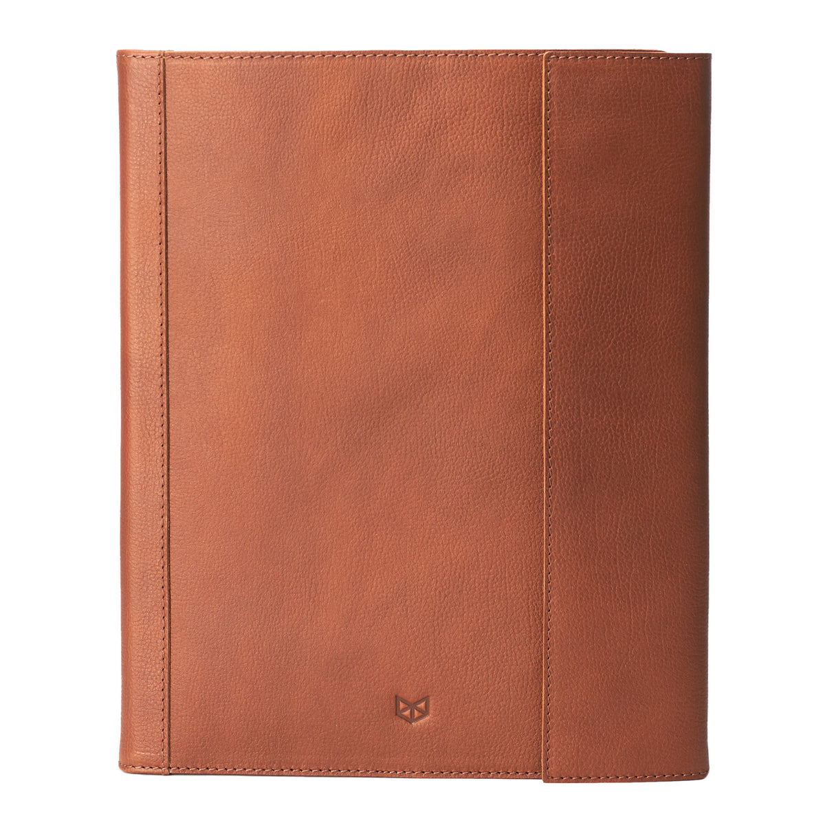 Portfolio front view. Tan Laptop Tablet Portfolio. Business Document Organizer for Men by Capra Leather