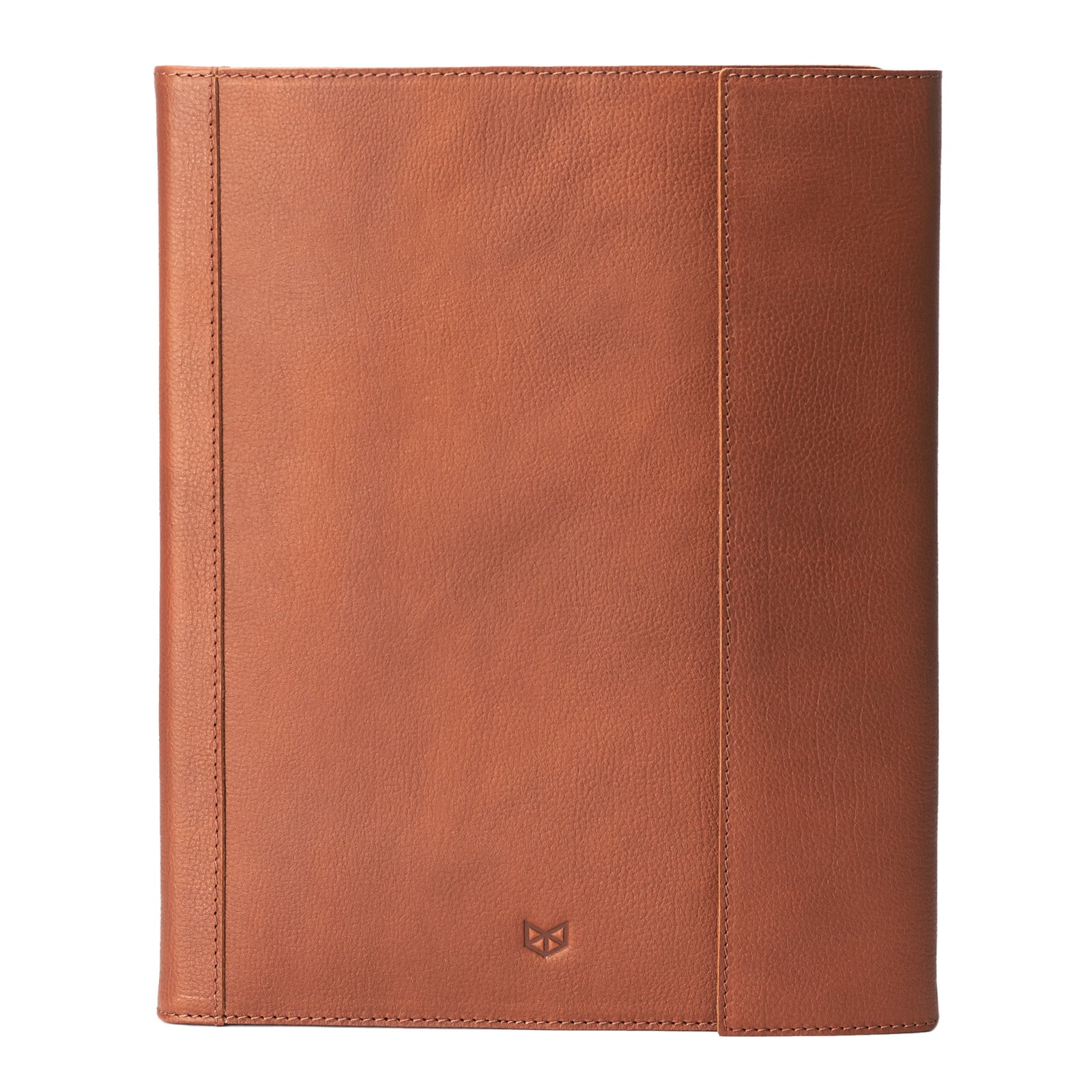 Portfolio front view. Tan Laptop Tablet Portfolio. Business Document Organizer for Men by Capra Leather