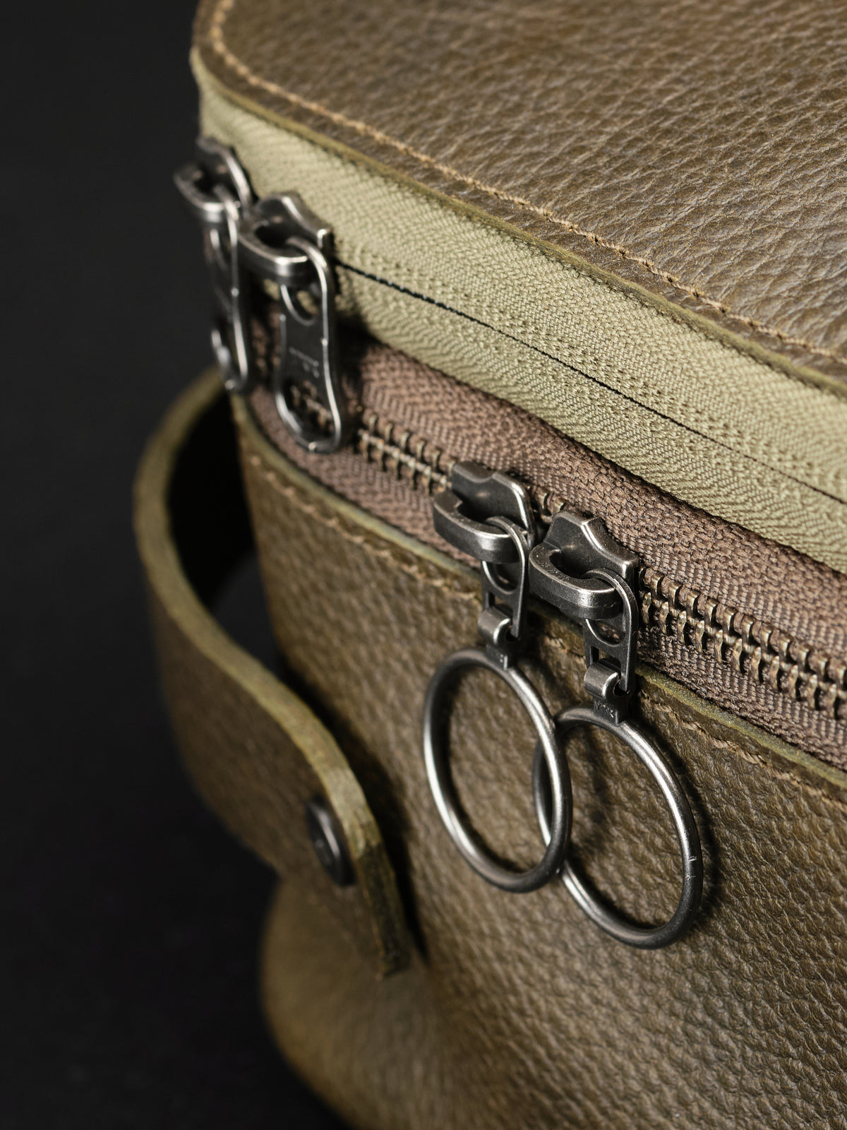 Designer Tolietry Bag Green by Capra Leather