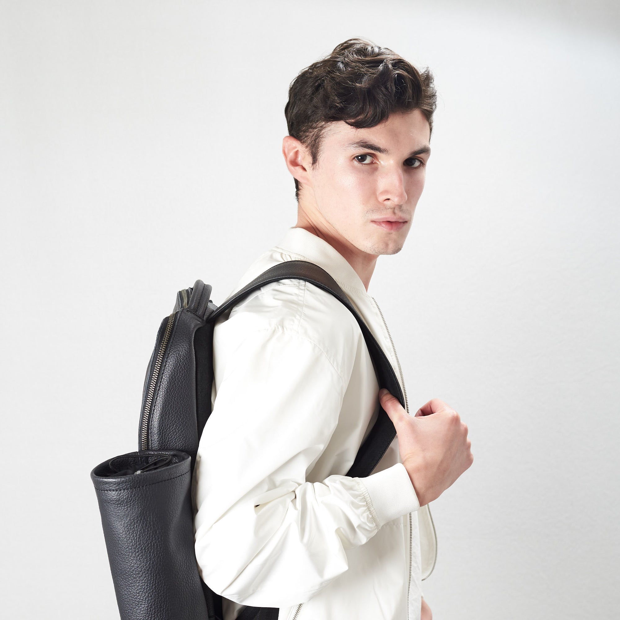 urban edc backpack black by capra leather