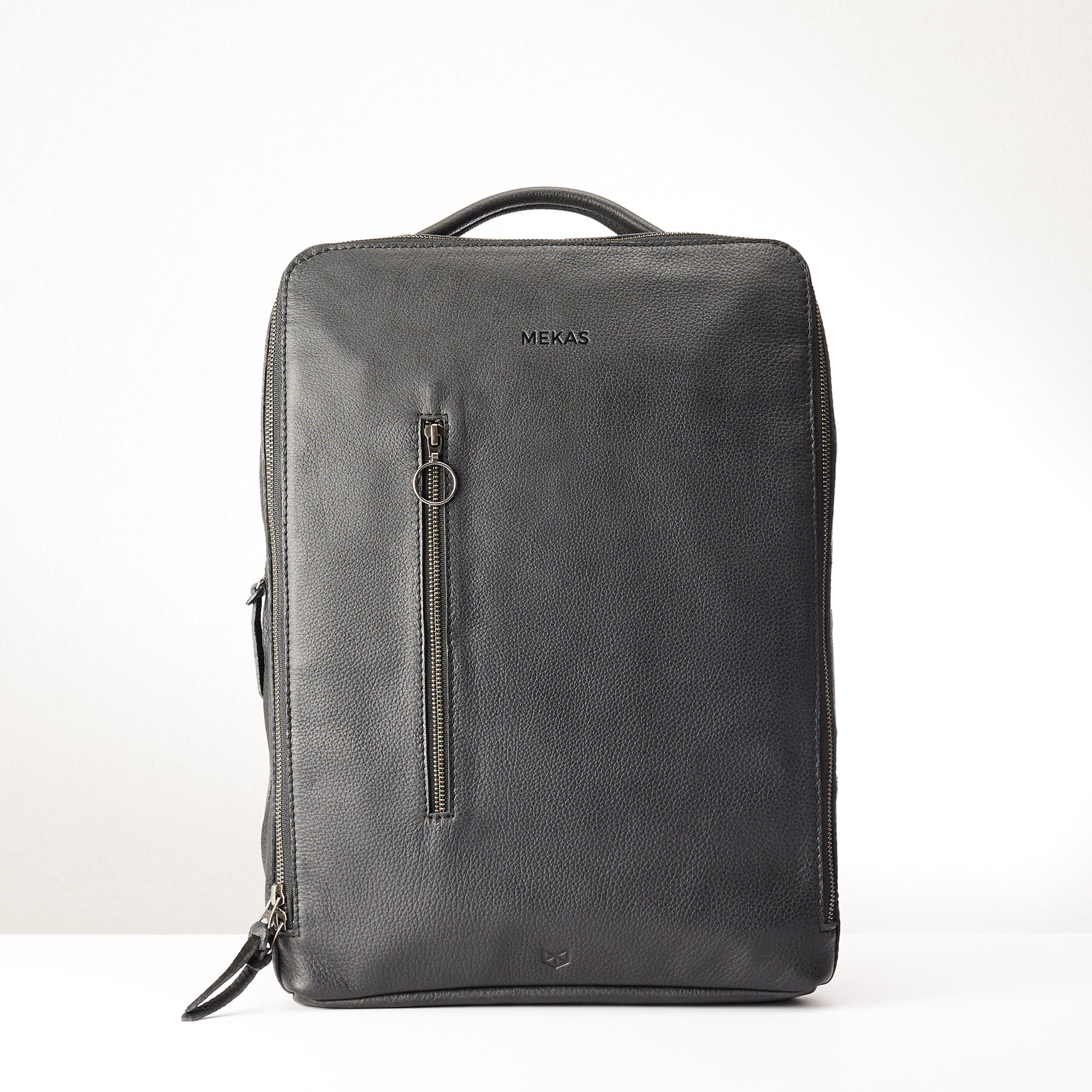 laptop tech backpack black by capra leather