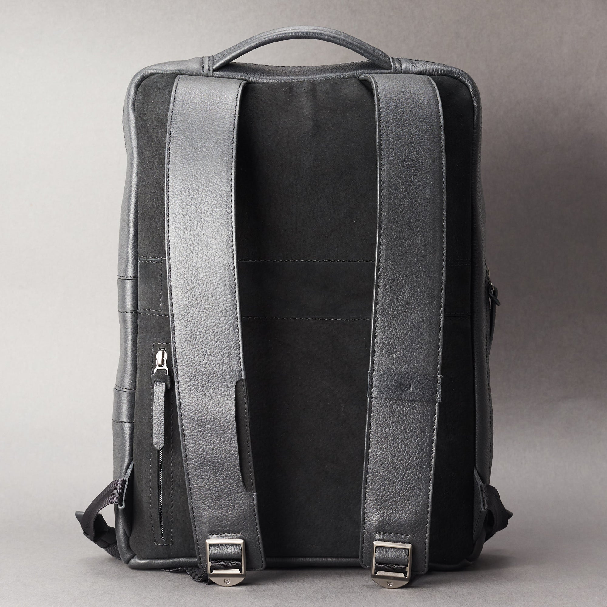 traveler backpack black by capra leather