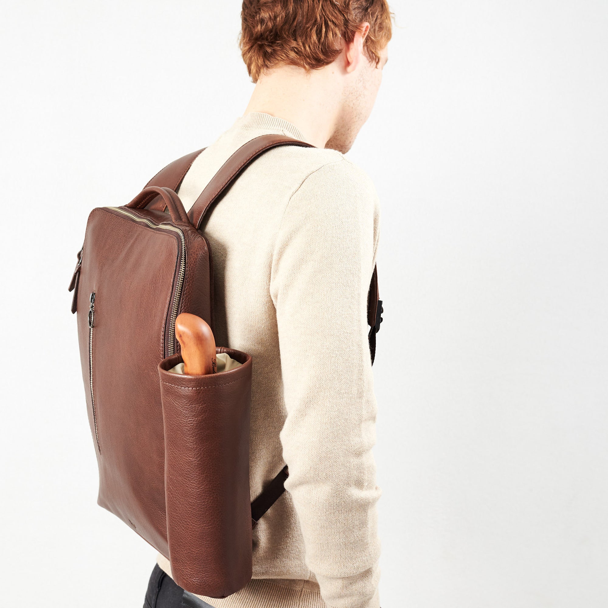 laptop backpacks compact brown by capra leather