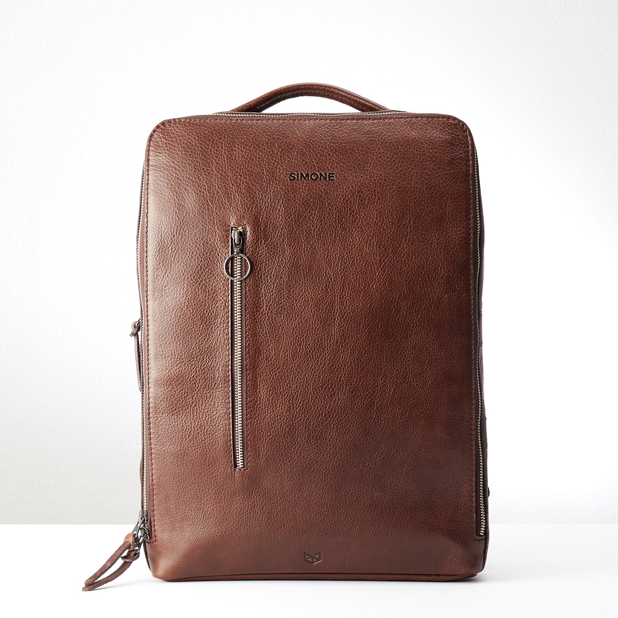 minimalist travel backpack brown by capra leather