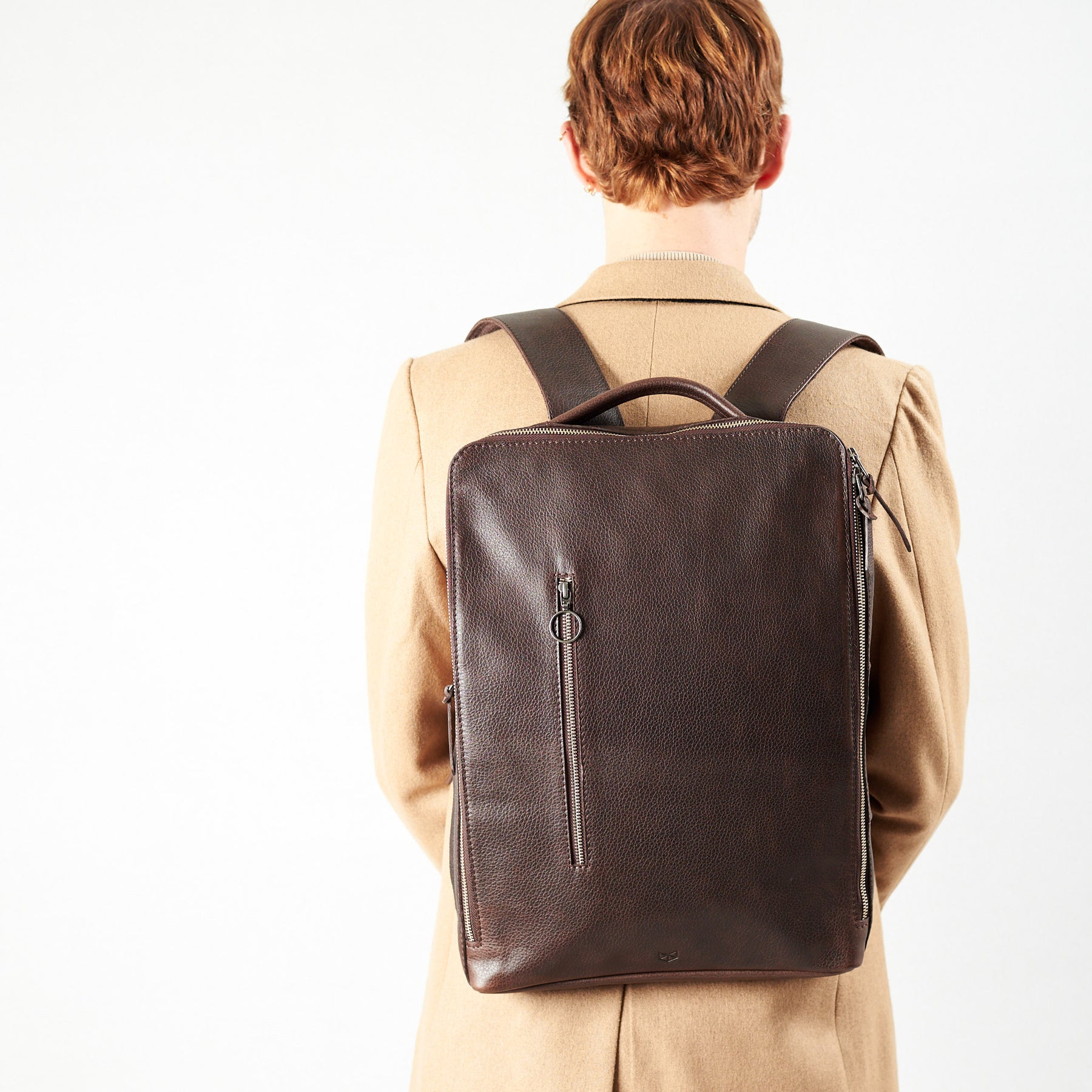 Saola Tech Backpack · Dark Brown by Capra Leather