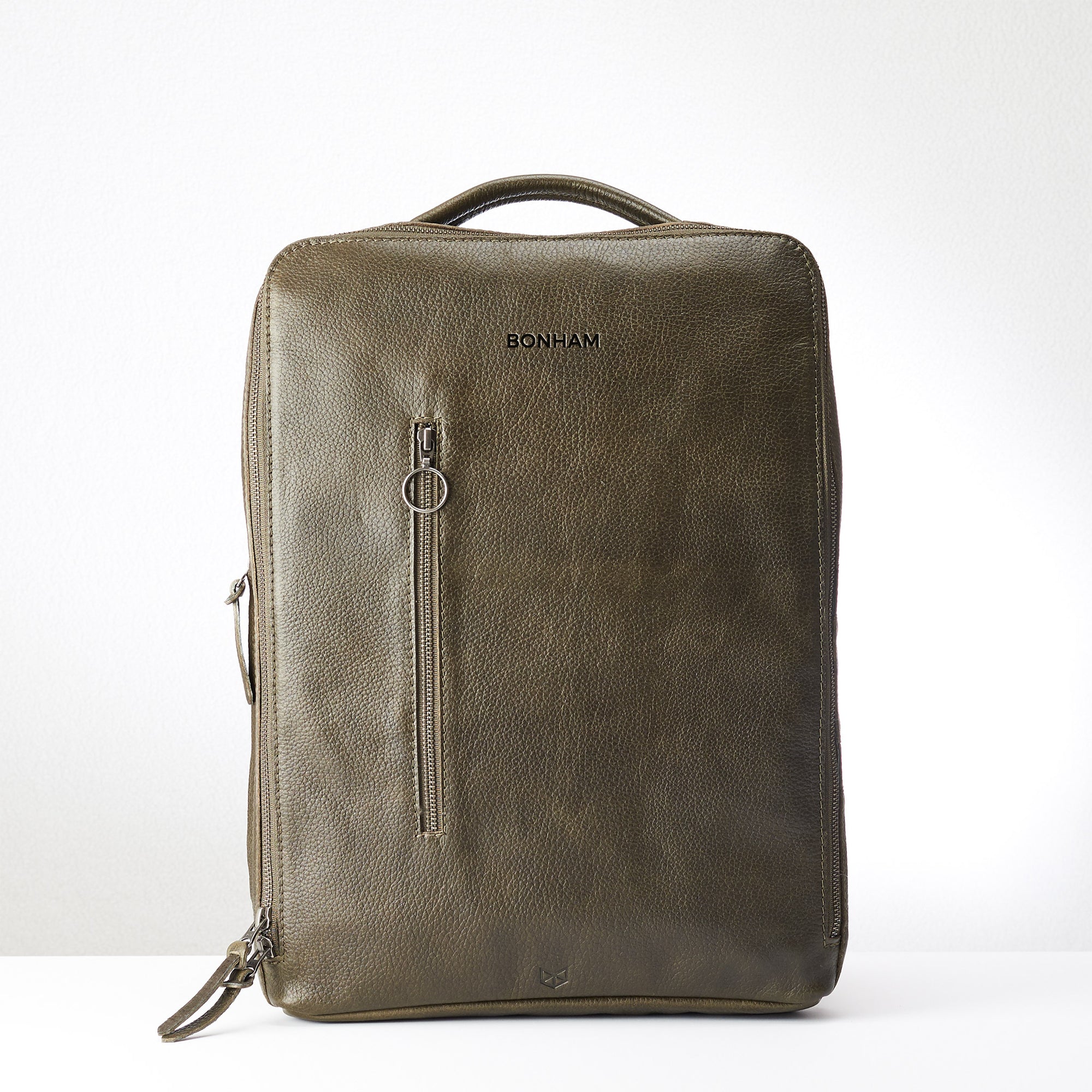 mens fashion backpacks green by capra leather