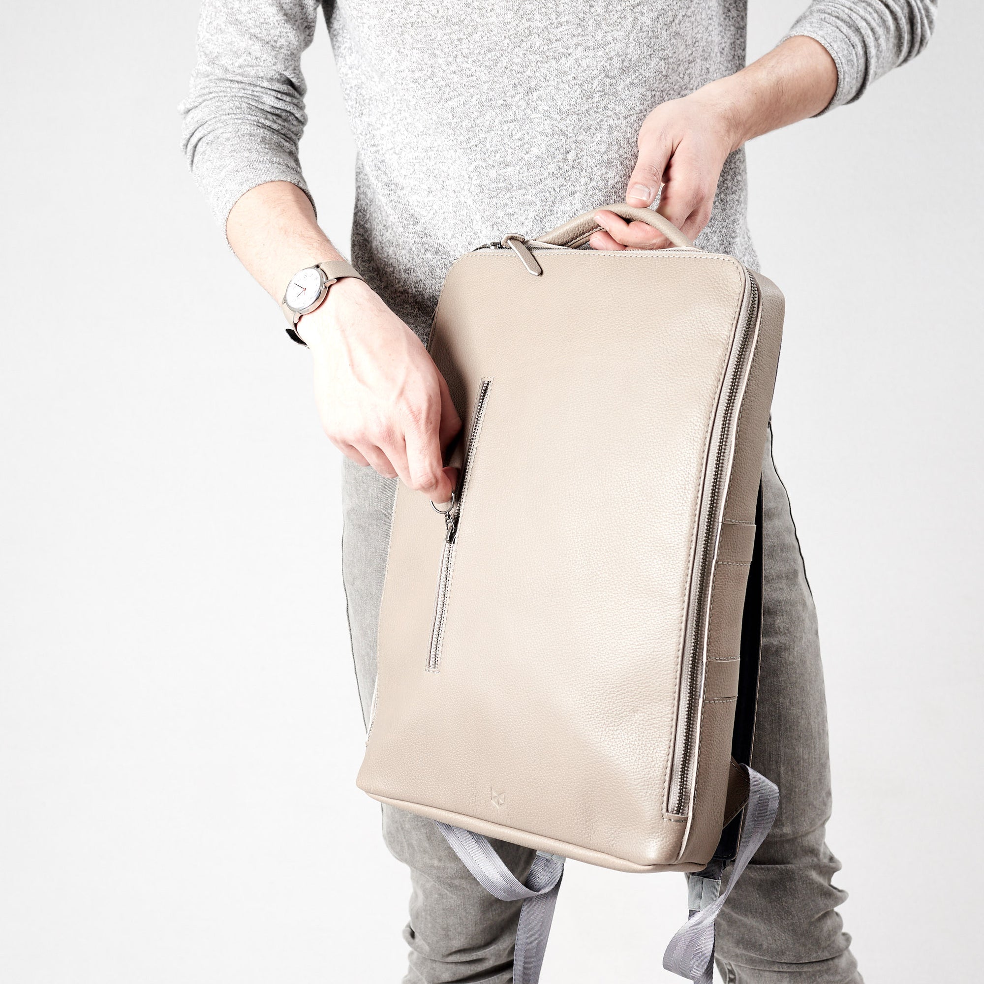 best laptop backpacks grey by capra leather