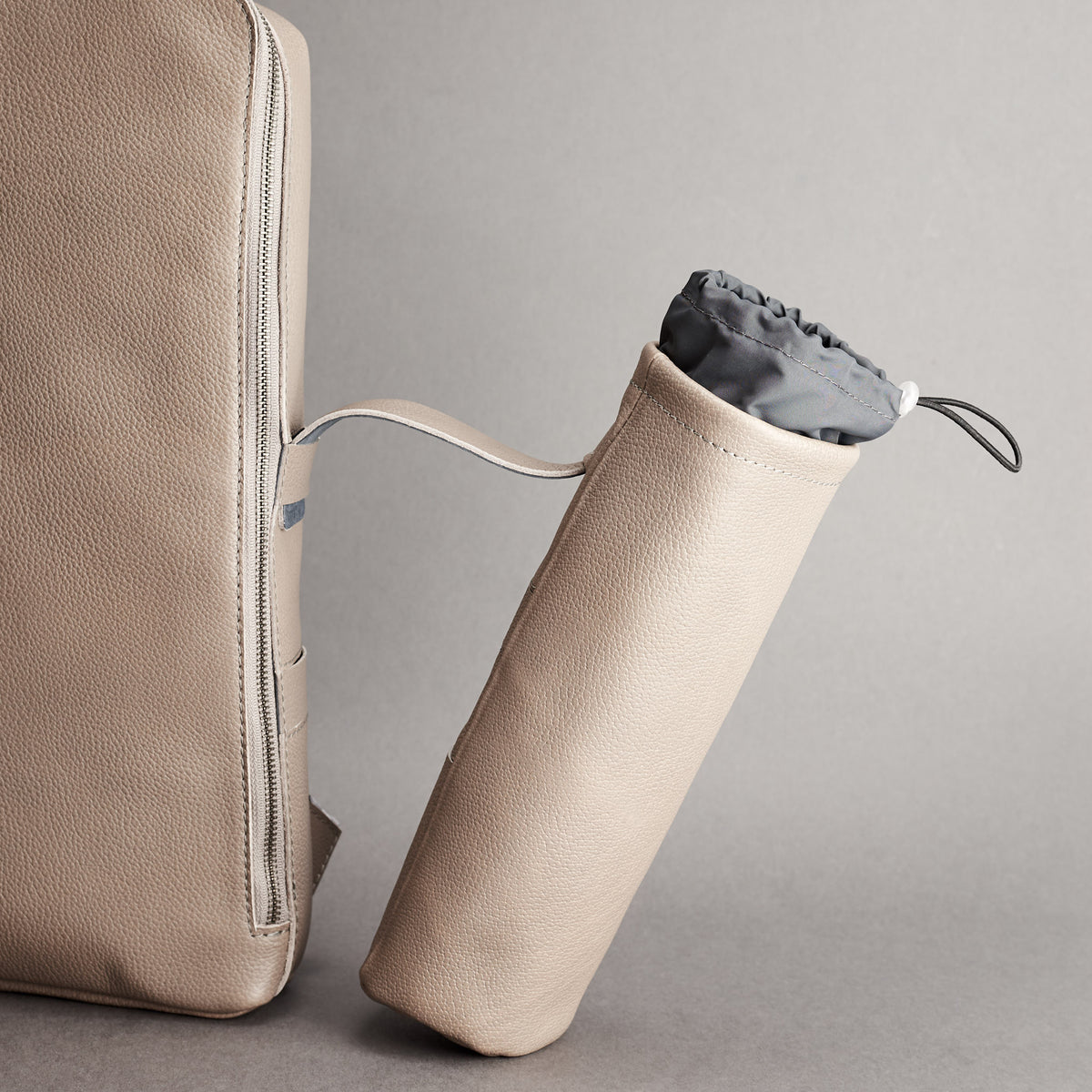 rucksacks grey by capra leather