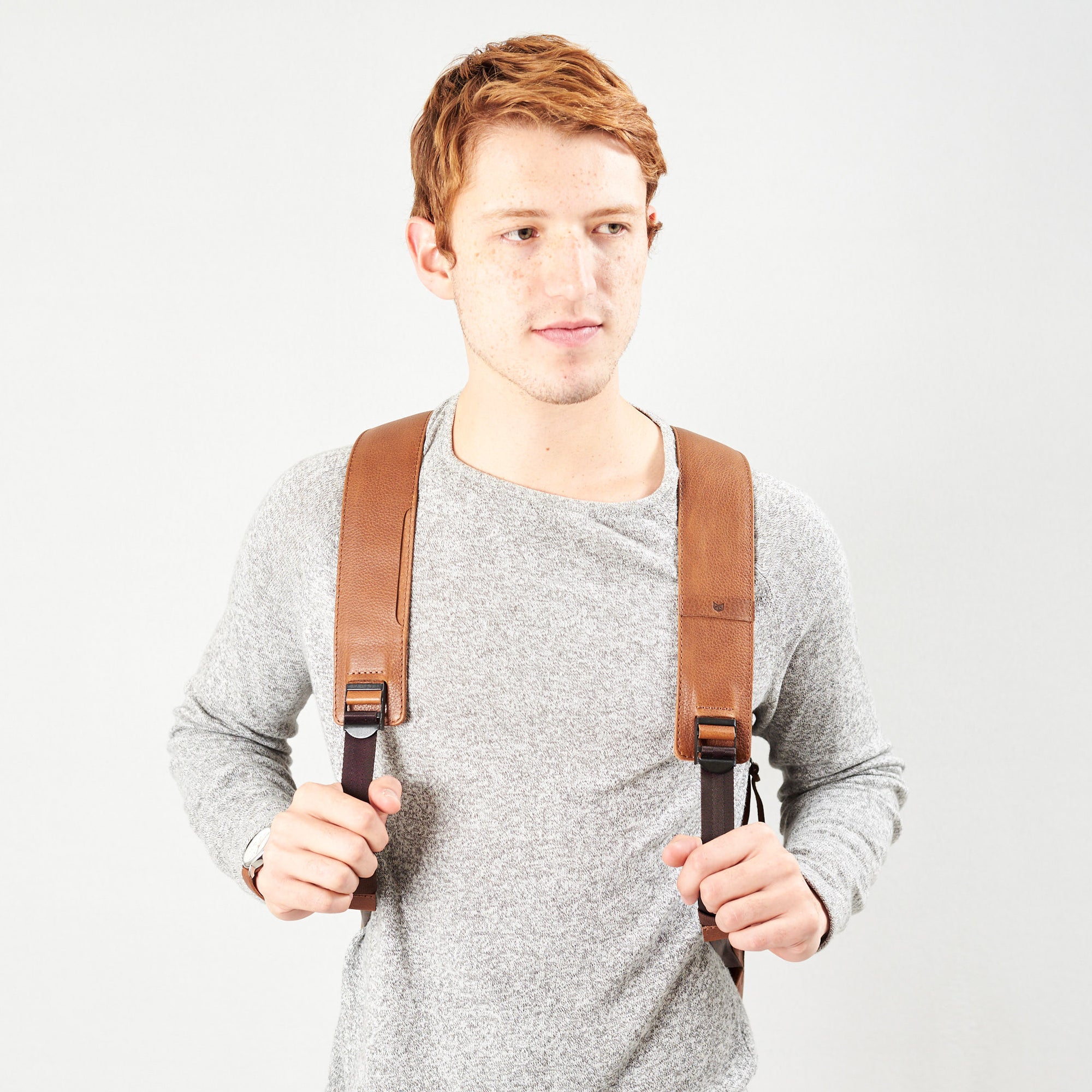 mens leather backpacks tan by capra leather