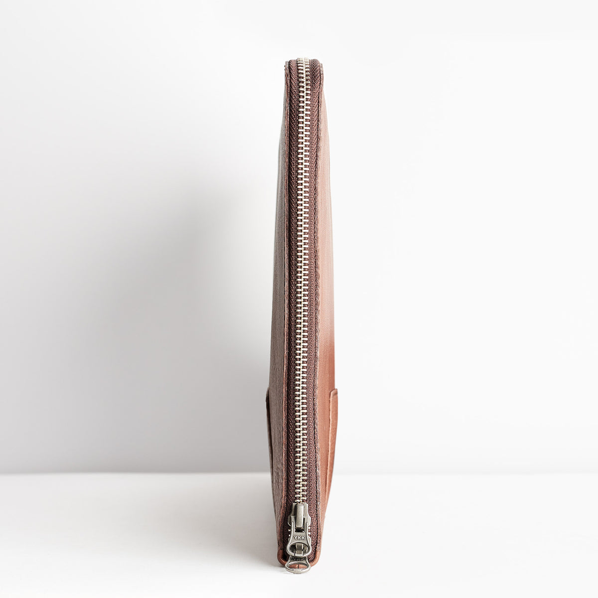 Slim profile. Brown Leather Laptop Portfolio Case. Laptops & devices Bag.