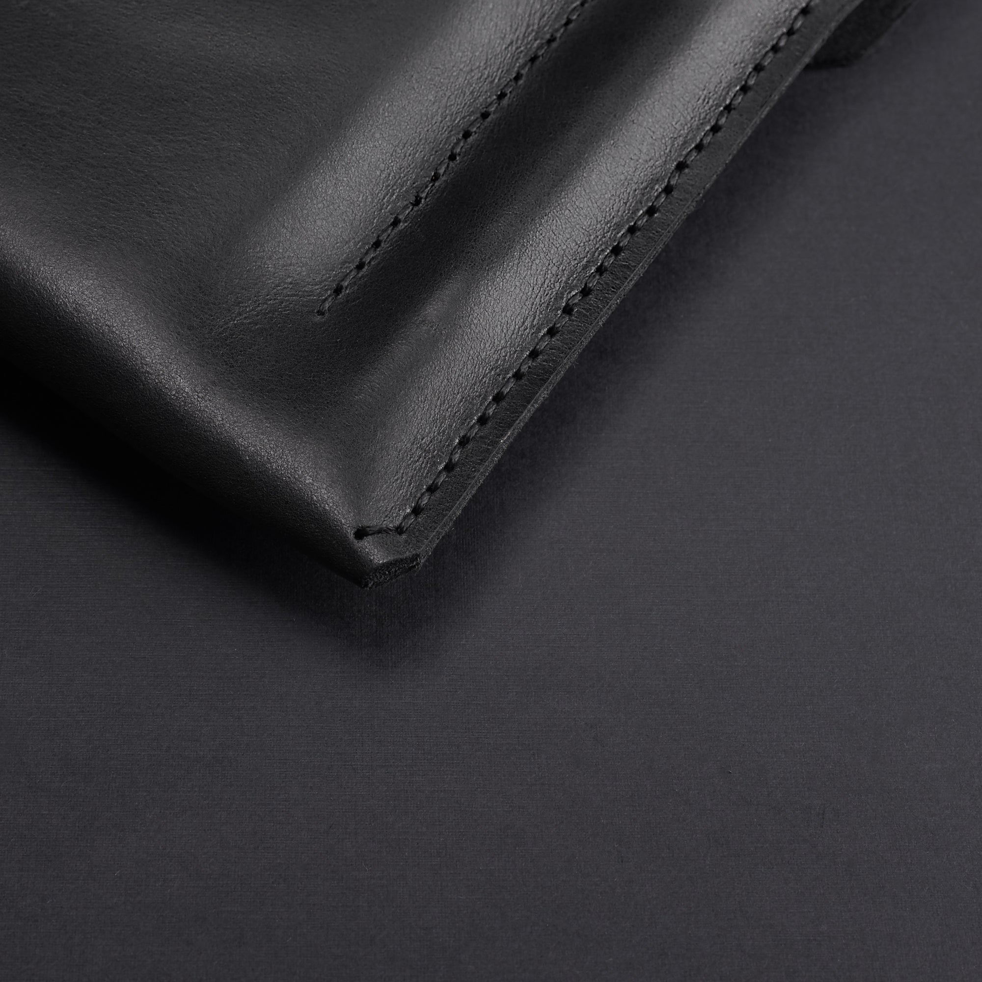Hand stitching. Black Leather reMarkable 1 Cover Case Sleeve With Marker Holder by Capra Leather