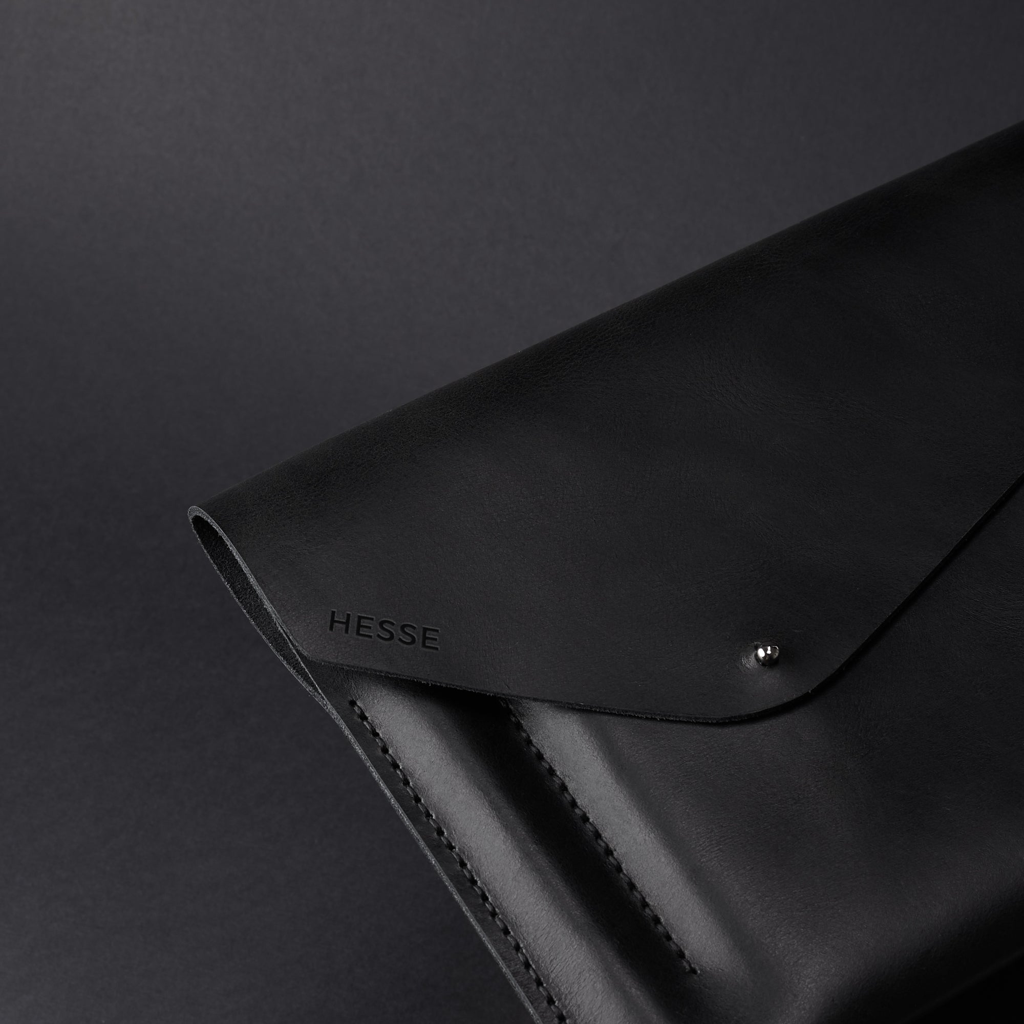 Custom engraving. Black Leather reMarkable 1 Cover Case Sleeve With Marker Holder by Capra Leather