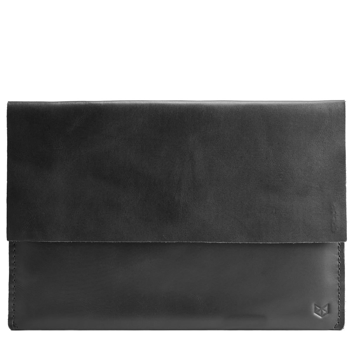 Cover. Black Leather Minial iPad Sleeve Case by Capra Leather