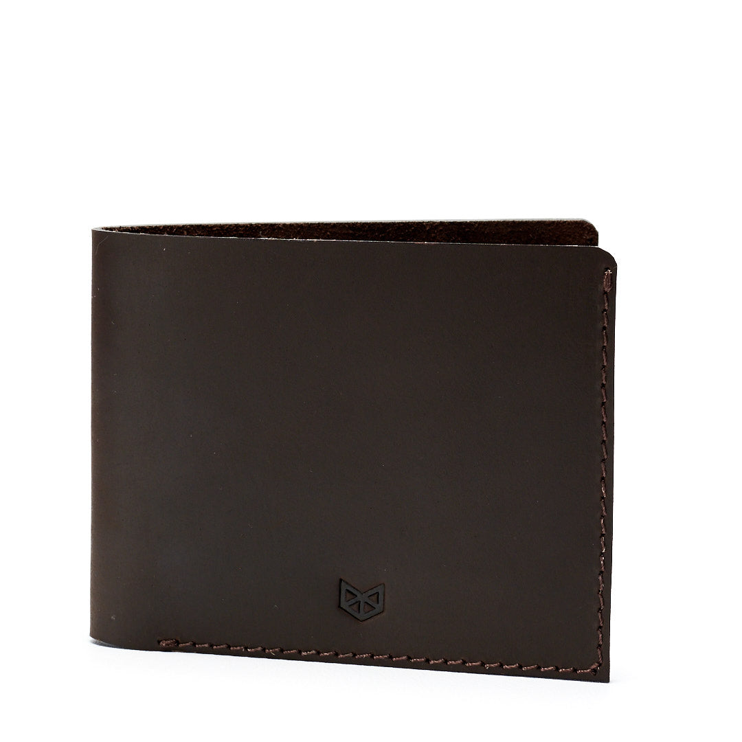 leather dark brown slim wallet gifts for men handmade accessories