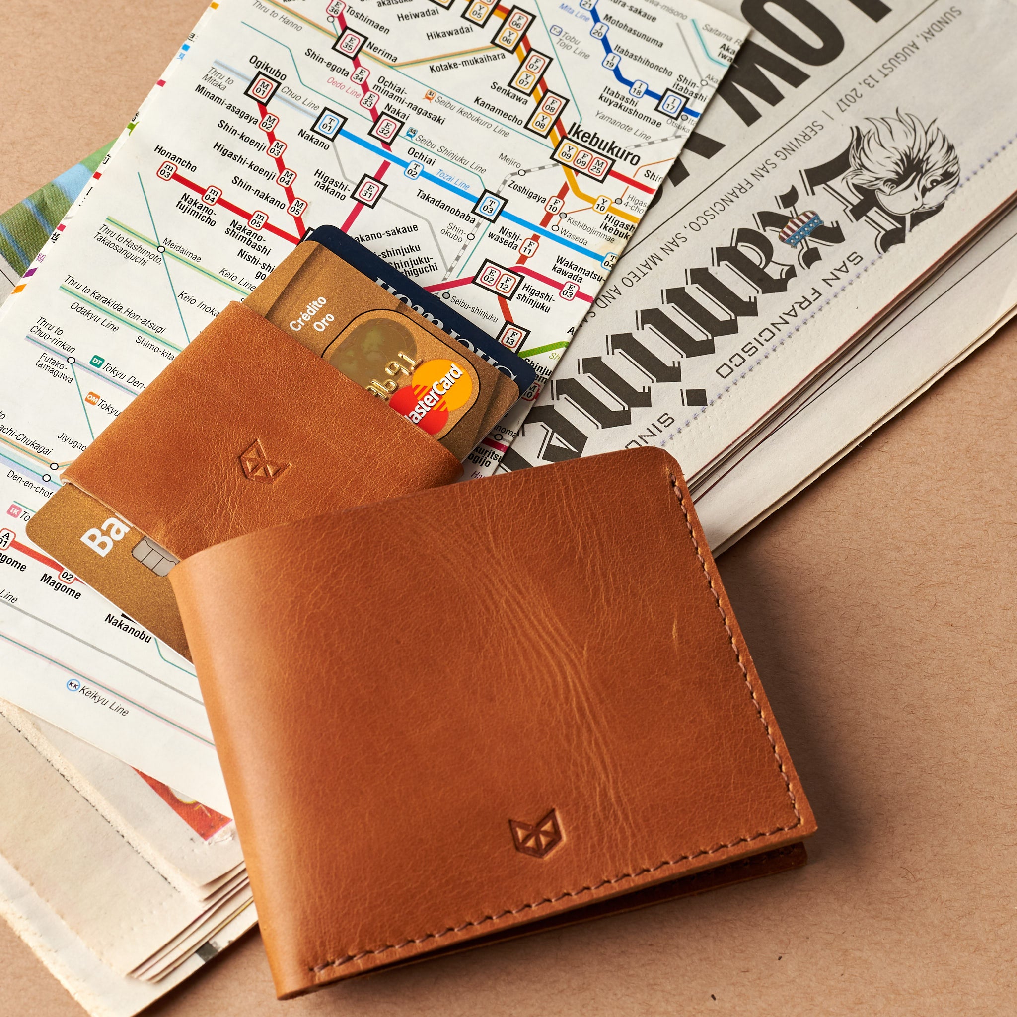 Handmade Slim Men's Bifold Wallet · Tan by Capra Leather