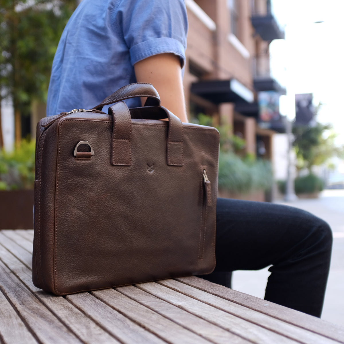Roko Briefcase · Dark Brown