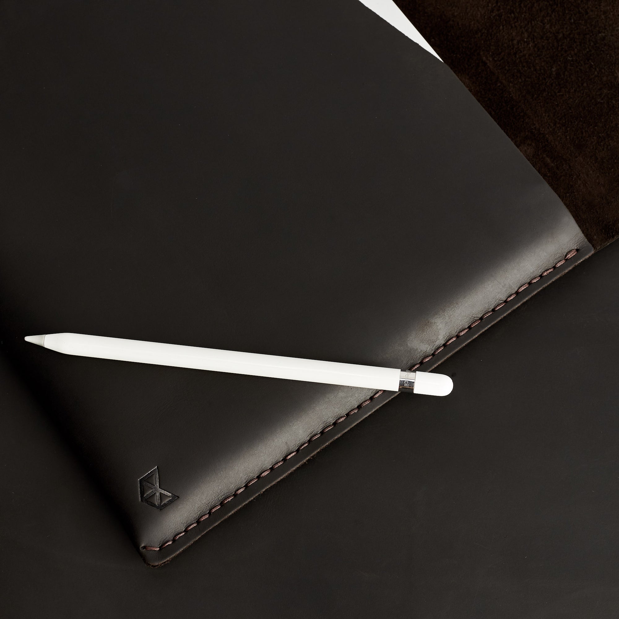 Apple Pencil. iPad Sleeve. iPad Leather Case Brown With Apple Pencil Holder by Capra Leather