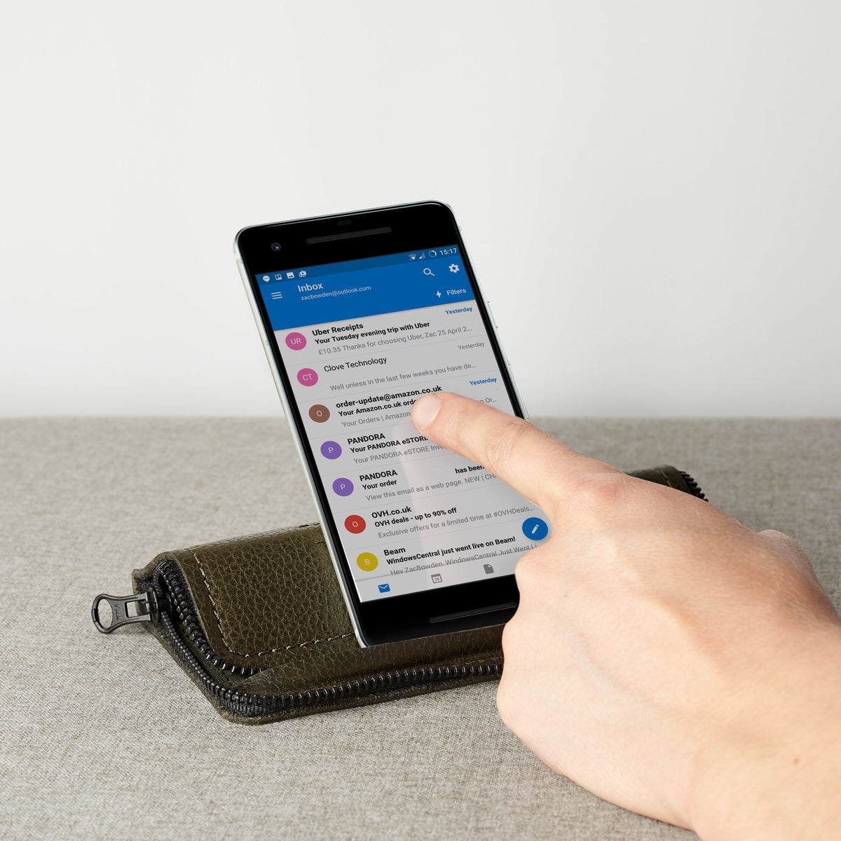 Portrait stand feature. Green carefully handcrafted leather case stand wallet for new Google Pixel 2 and 2 XL. Men's Pixel sleeve with card holder.