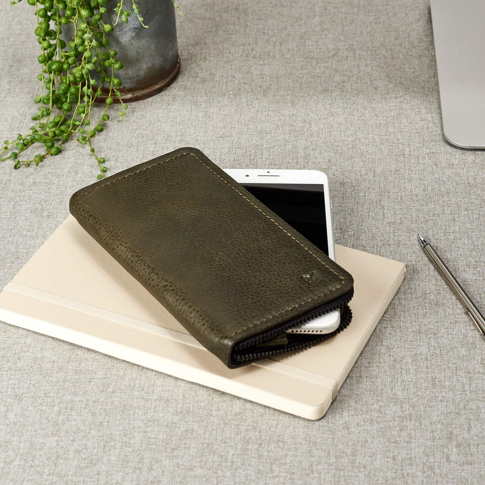 Style. Green carefully handcrafted leather case stand wallet for new Google Pixel 2 and 2 XL. Men's Pixel sleeve with card holder.