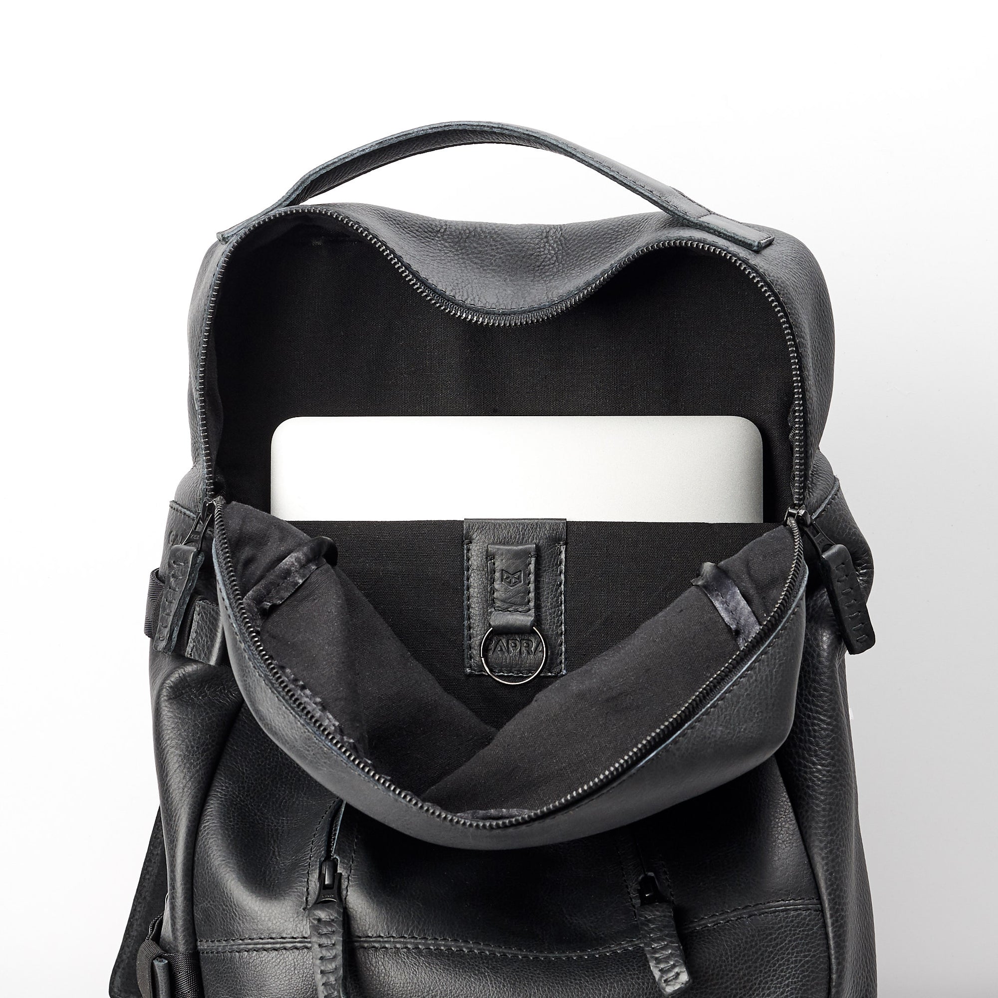 everyday backpack black by capra leather