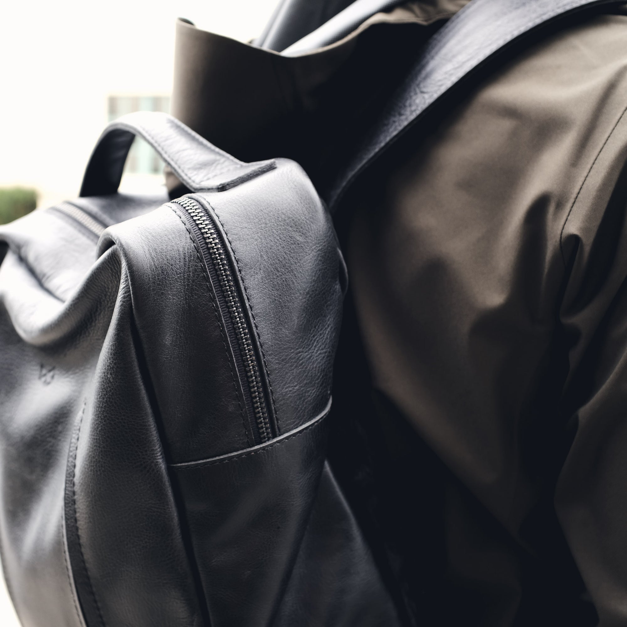 edc backpack black by capra leather