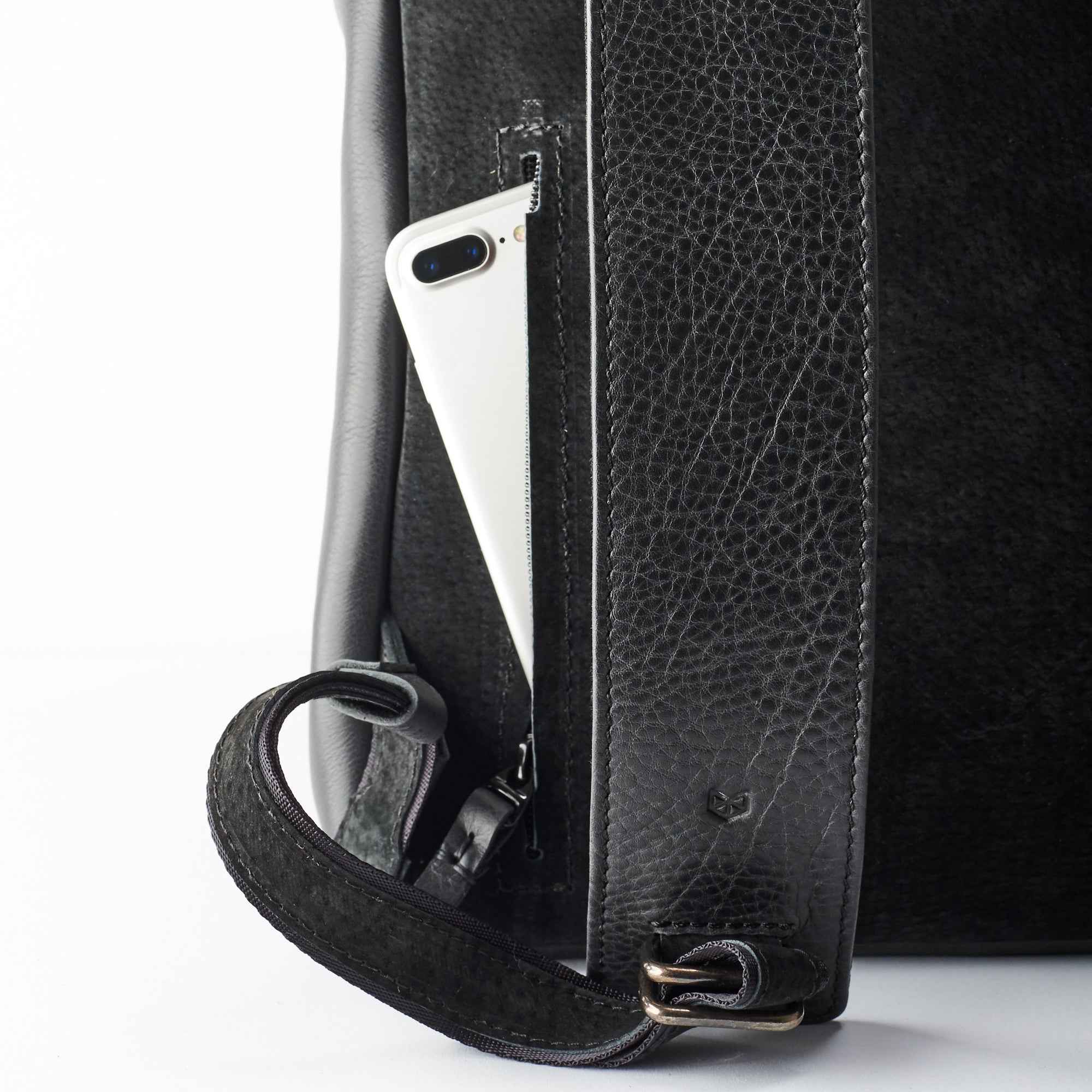 backpack for men black by capra leather