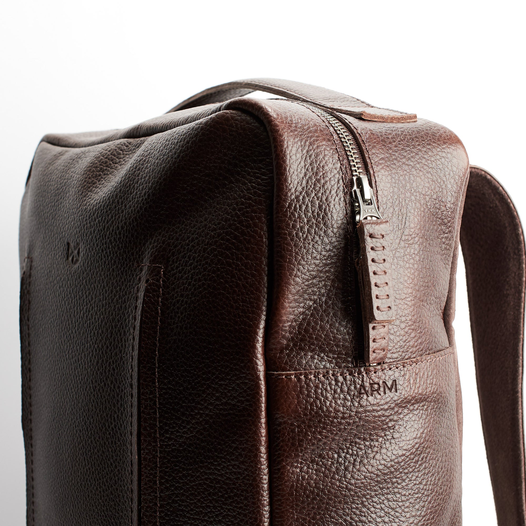 mens backpack dark brown by capra leather