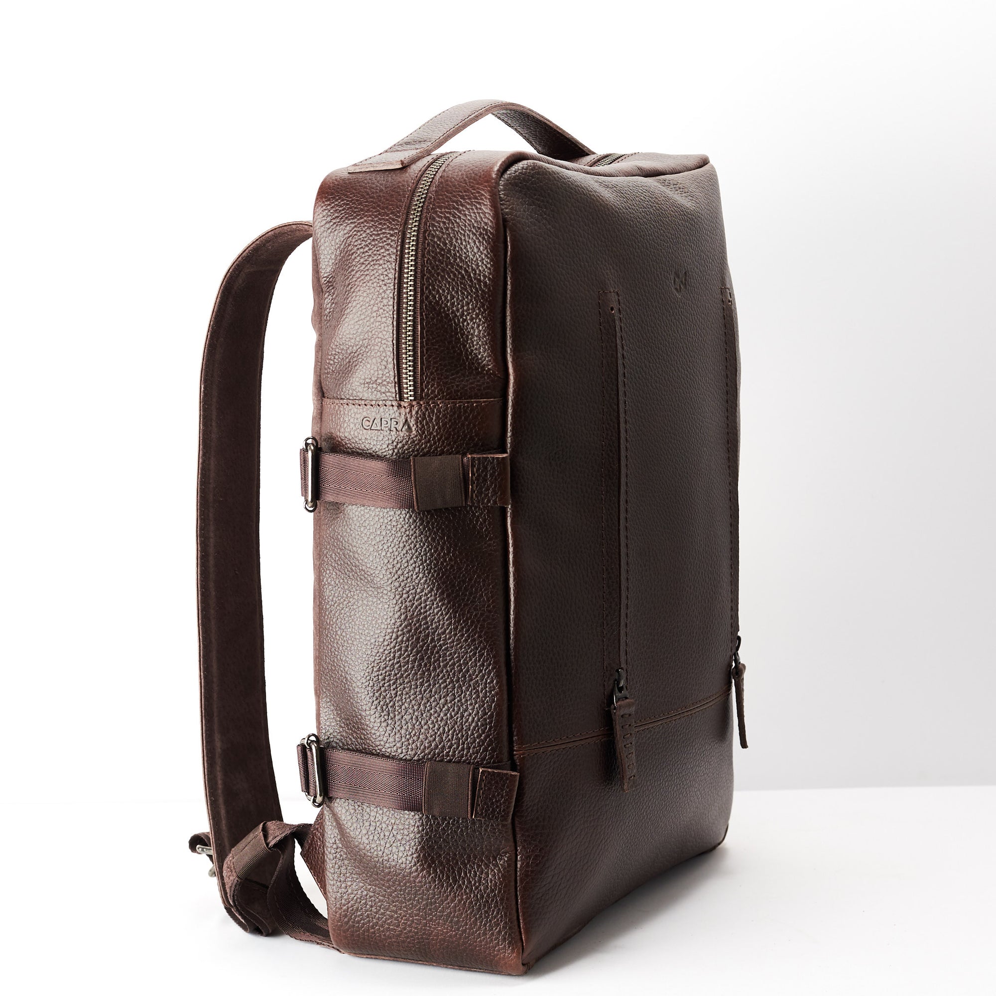 best laptop backpack dark brown by capra leather