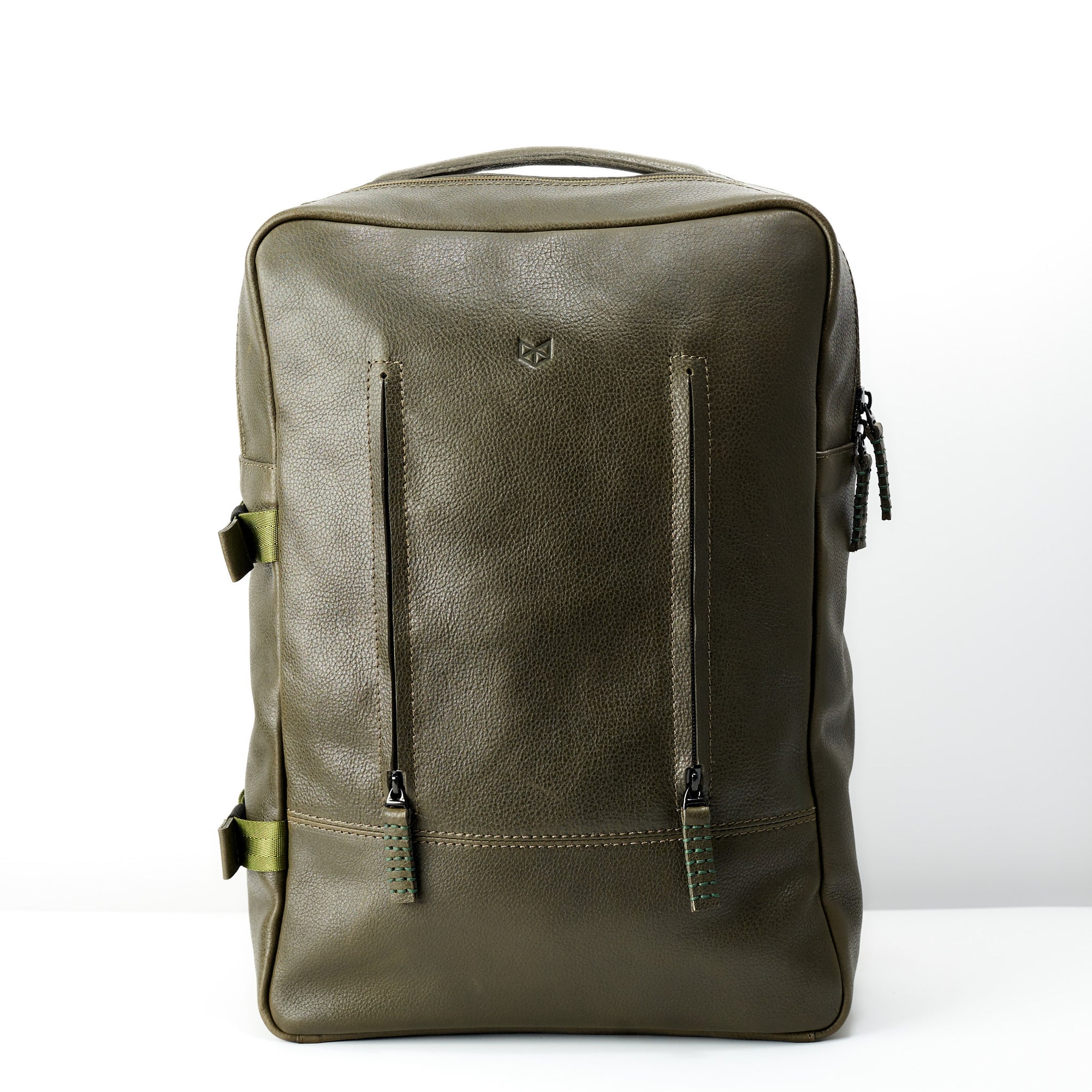 best college backpacks green by capra leather