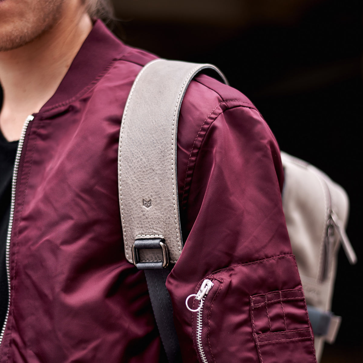 urban edc backpack grey by capra leather