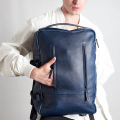Tamarao Backpack Rucksack · Navy by Capra Leather