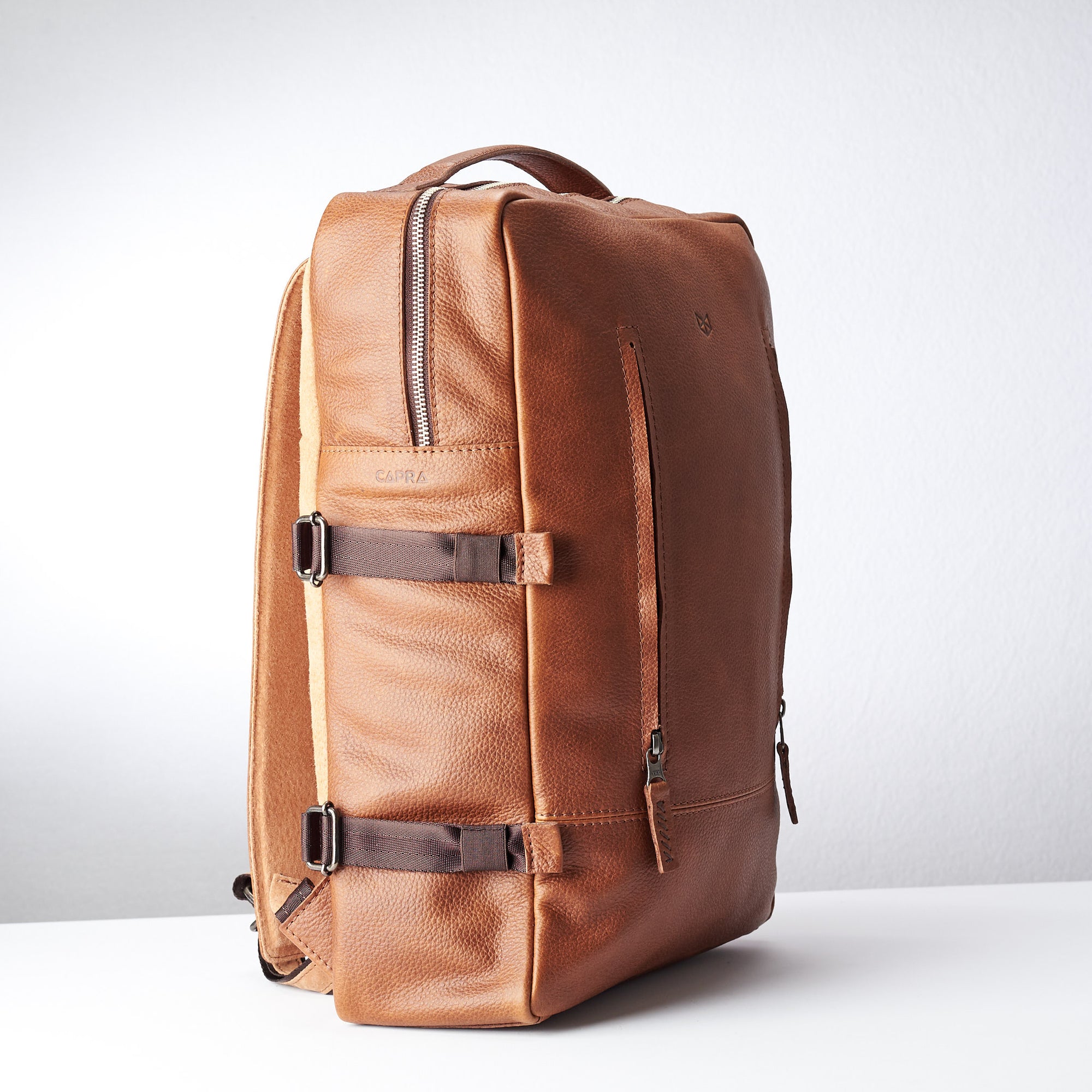rucksack backpack tan by capra leather