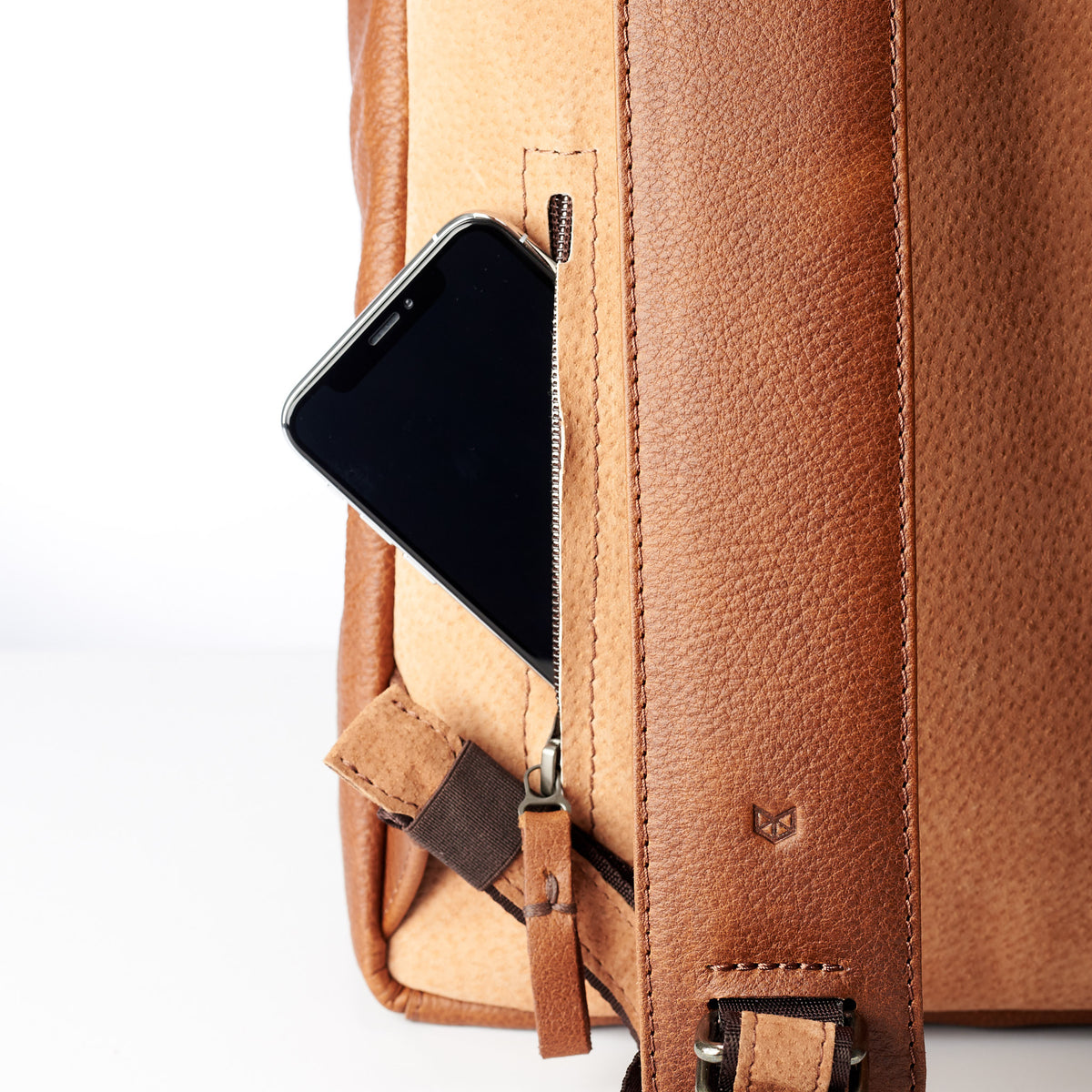 men designer backpack tan by capra leather