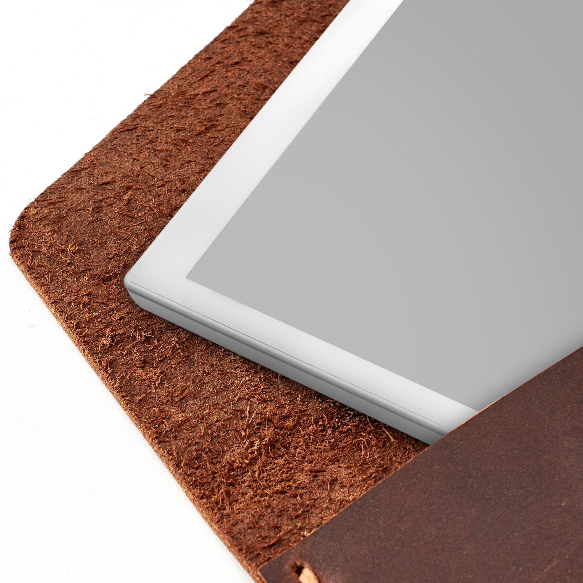 Soft interior. Tan brown handcrafted leather reMarkable tablet case. Folio with Marker holder. Paper E-ink tablet minimalist sleeve design. 