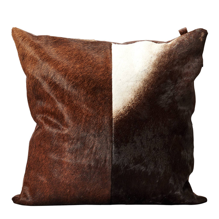Brown Dual Leather Cowhide Cushion. Couch decoration, lounge, bench, sofa cushion covers, custom size, pillow. 