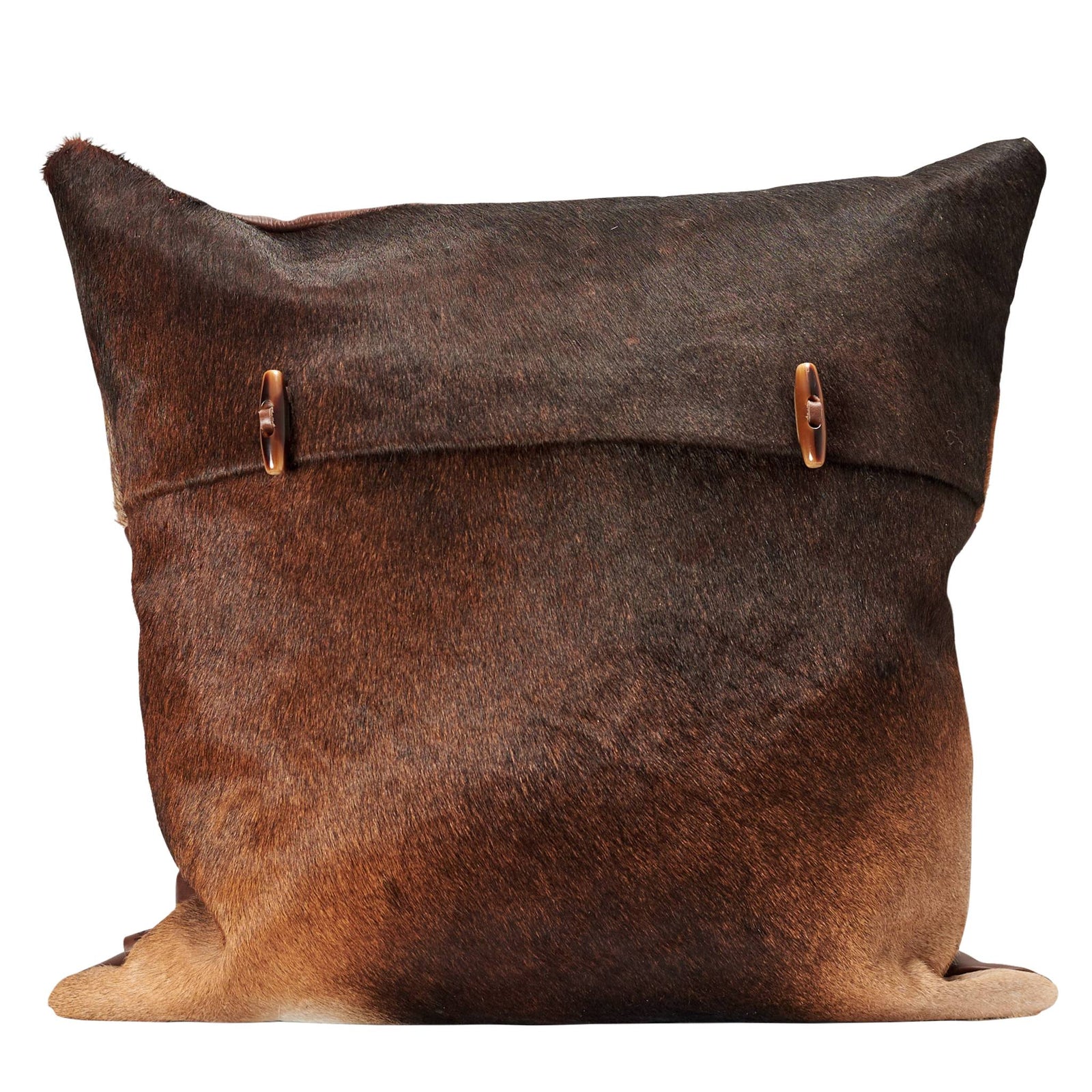 Handmade cowhide cushion with Button closure